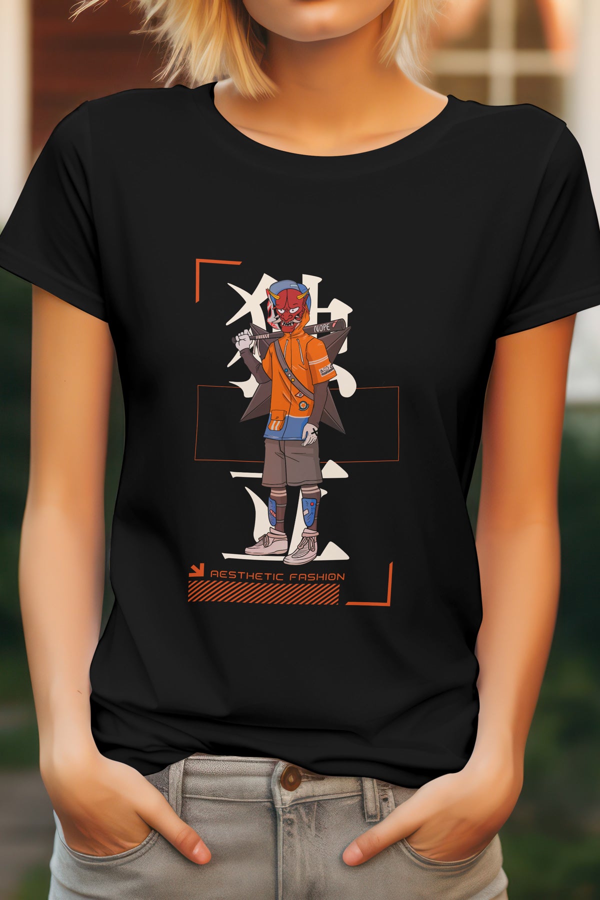 Unisex Aesthetic Fashion Graphic Printed Round Neck Cotton T Shirt