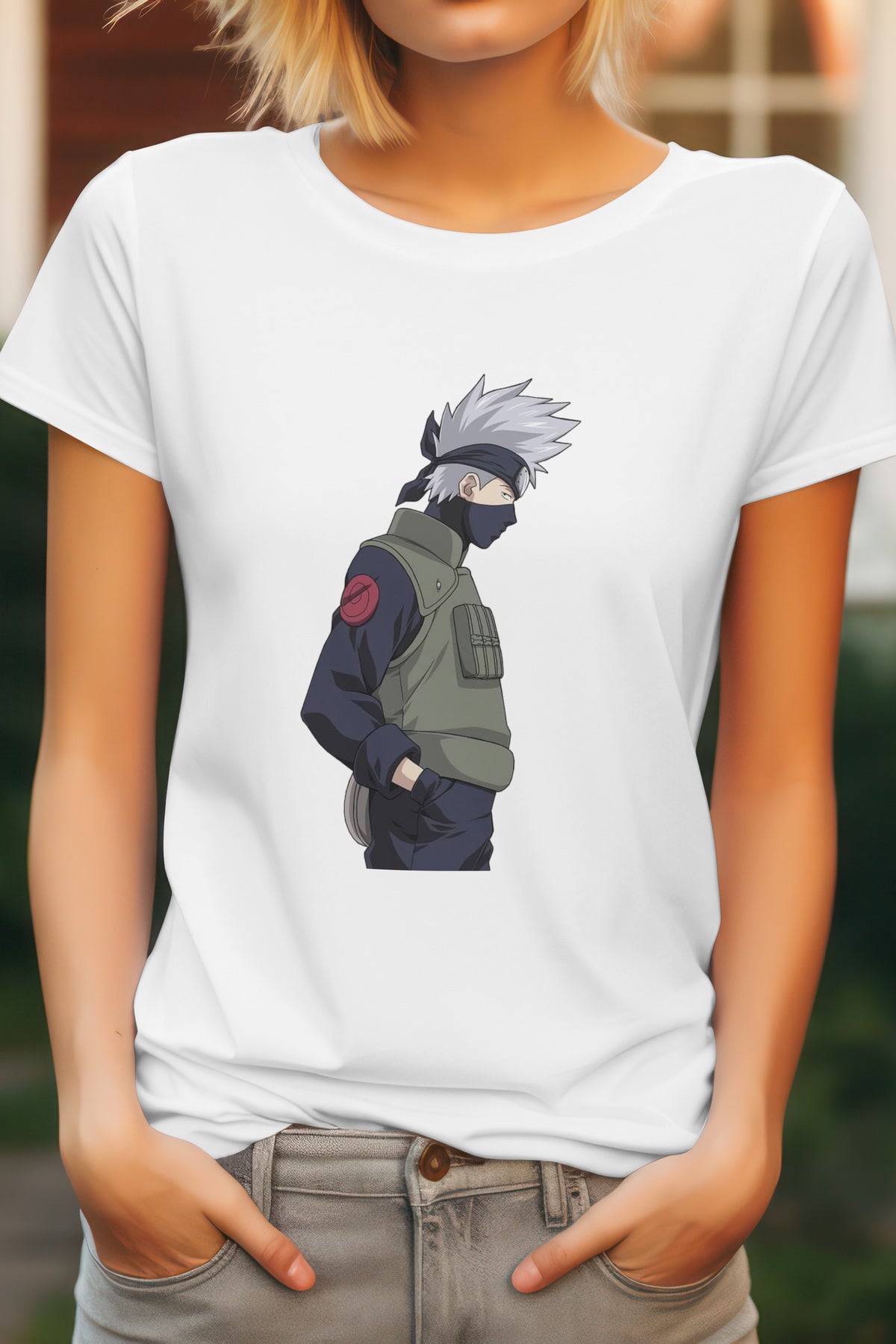 Unisex Anime Guy Graphic Printed Round Neck Cotton T Shirt