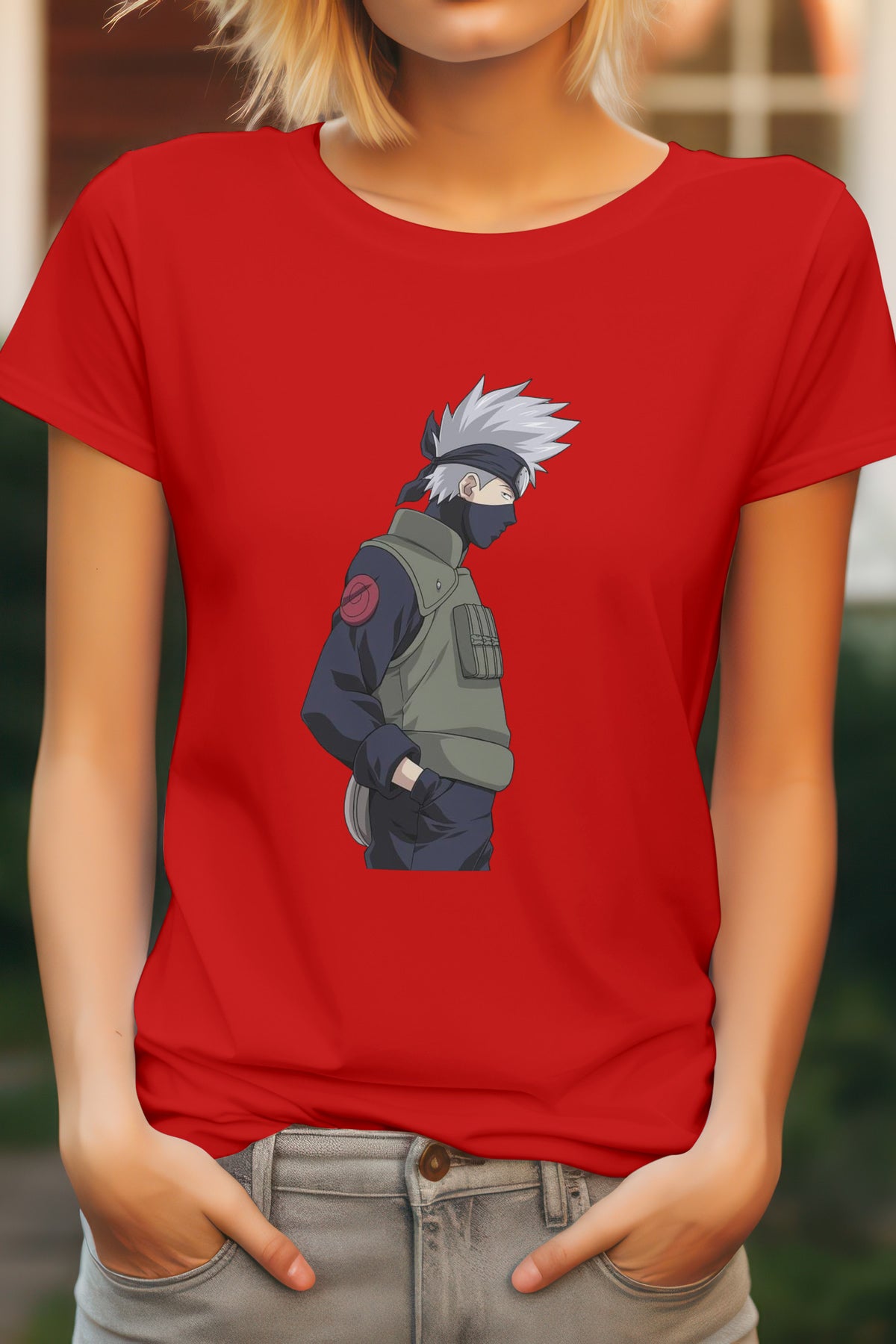 Unisex Anime Guy Graphic Printed Round Neck Cotton T Shirt