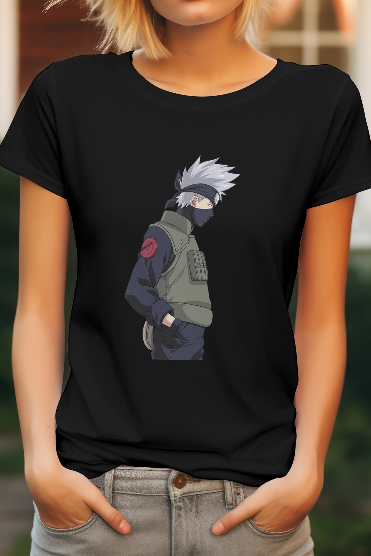 Unisex Anime Guy Graphic Printed Round Neck Cotton T Shirt