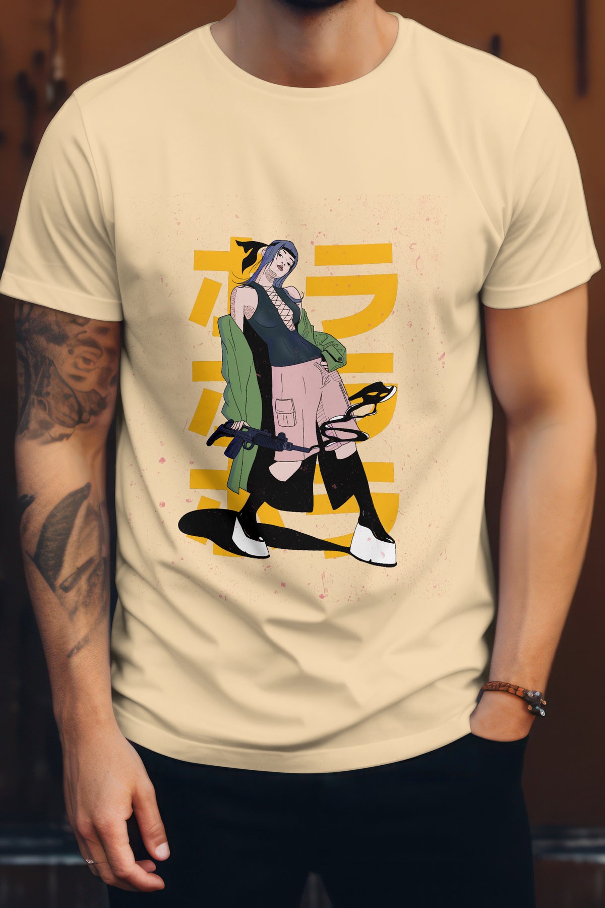 Unisex Elegant Design Graphic Printed Round Neck Cotton T Shirt