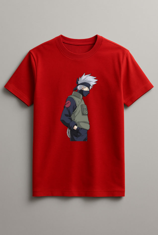Unisex Anime Guy Graphic Printed Round Neck Cotton T Shirt