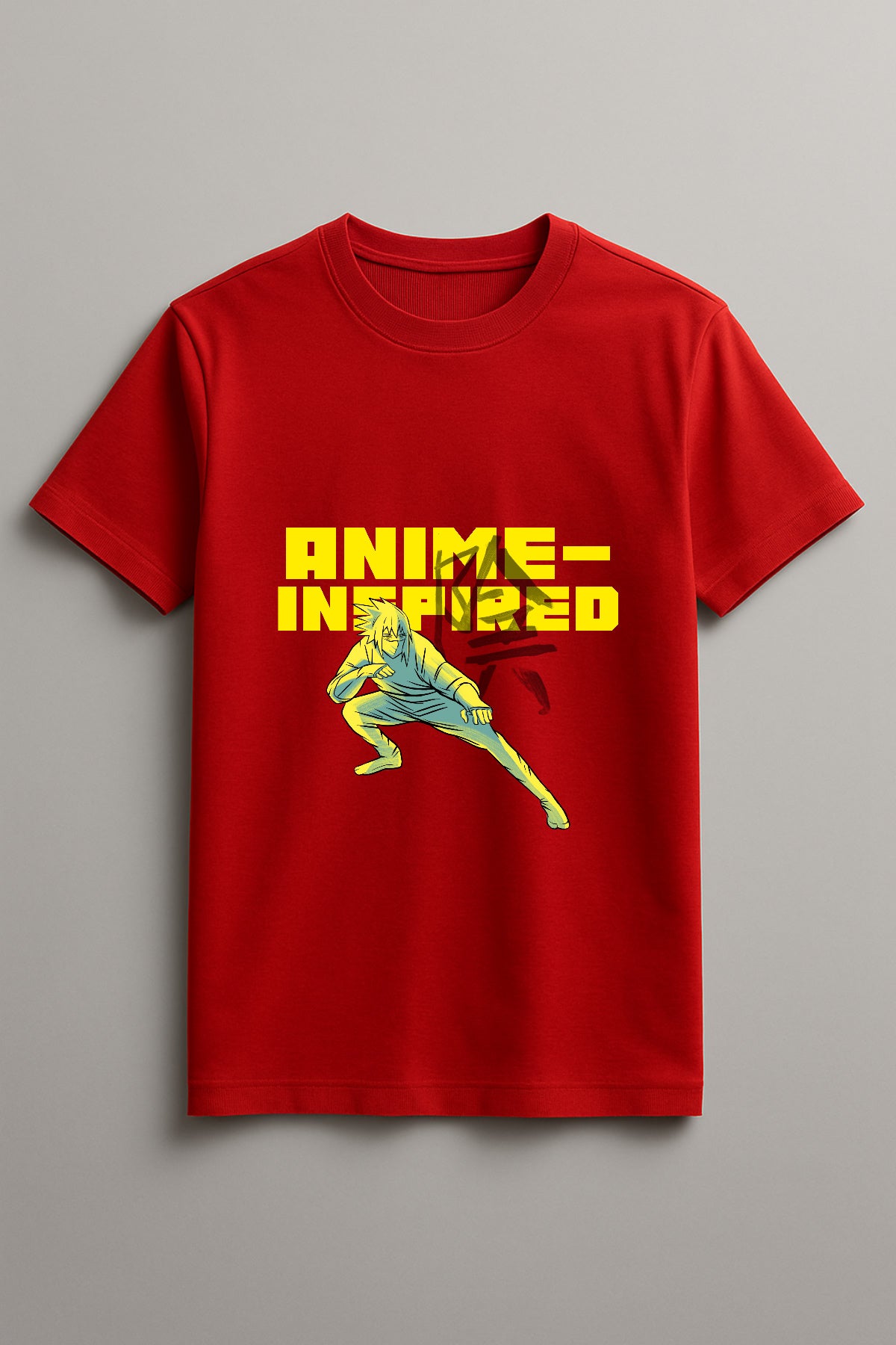 Unisex Anime Inspired Graphic Printed Round Neck Cotton T Shirt