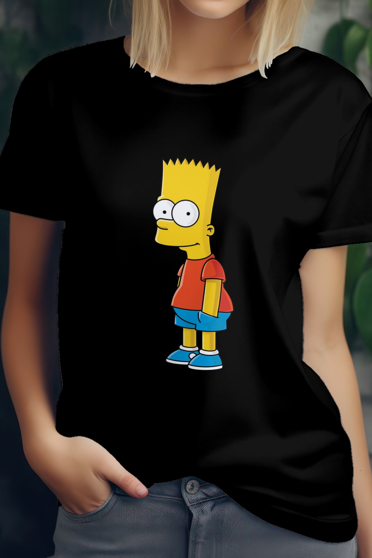 Unisex Witty Simpsons Graphic Printed Round Neck Cotton T Shirt