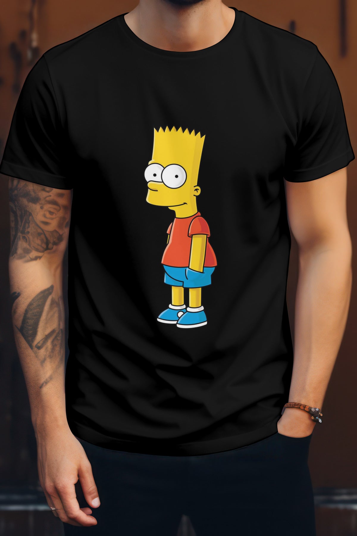 Unisex Witty Simpsons Graphic Printed Round Neck Cotton T Shirt