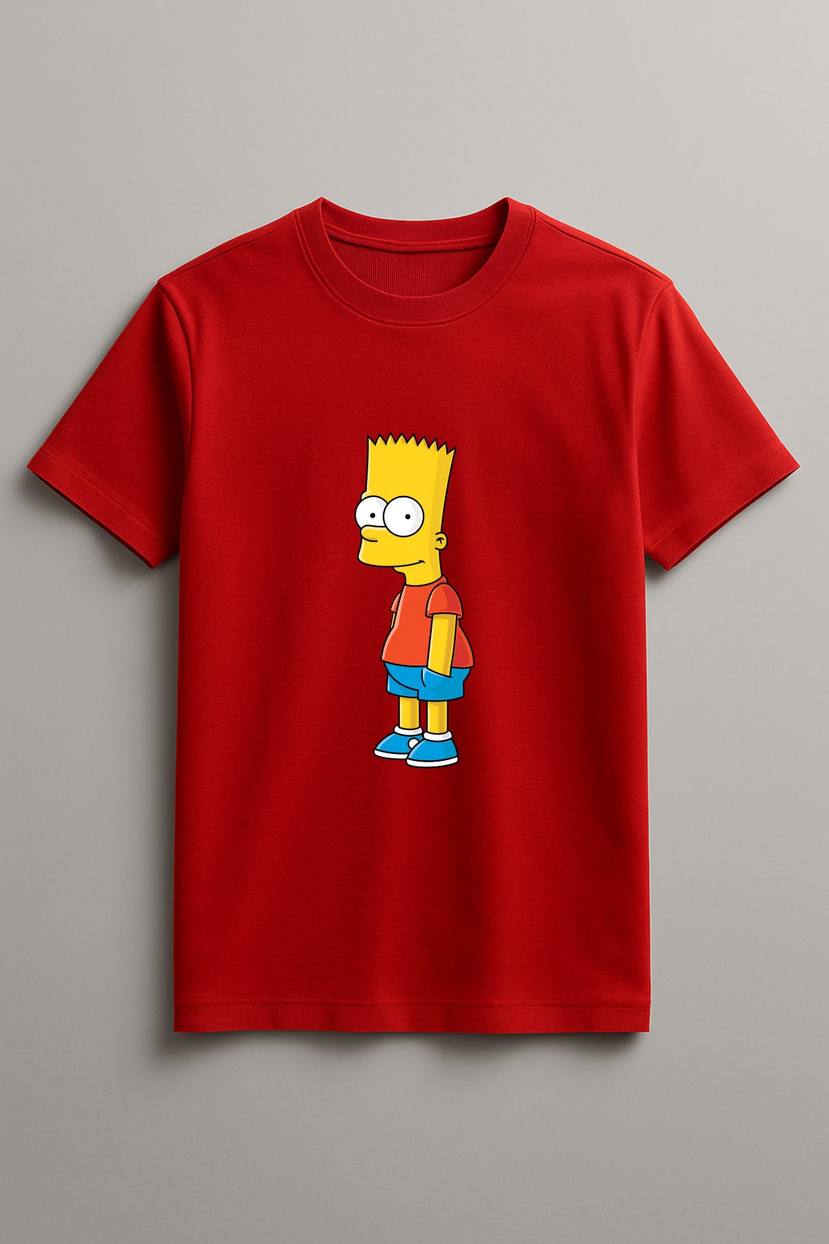 Unisex Witty Simpsons Graphic Printed Round Neck Cotton T Shirt
