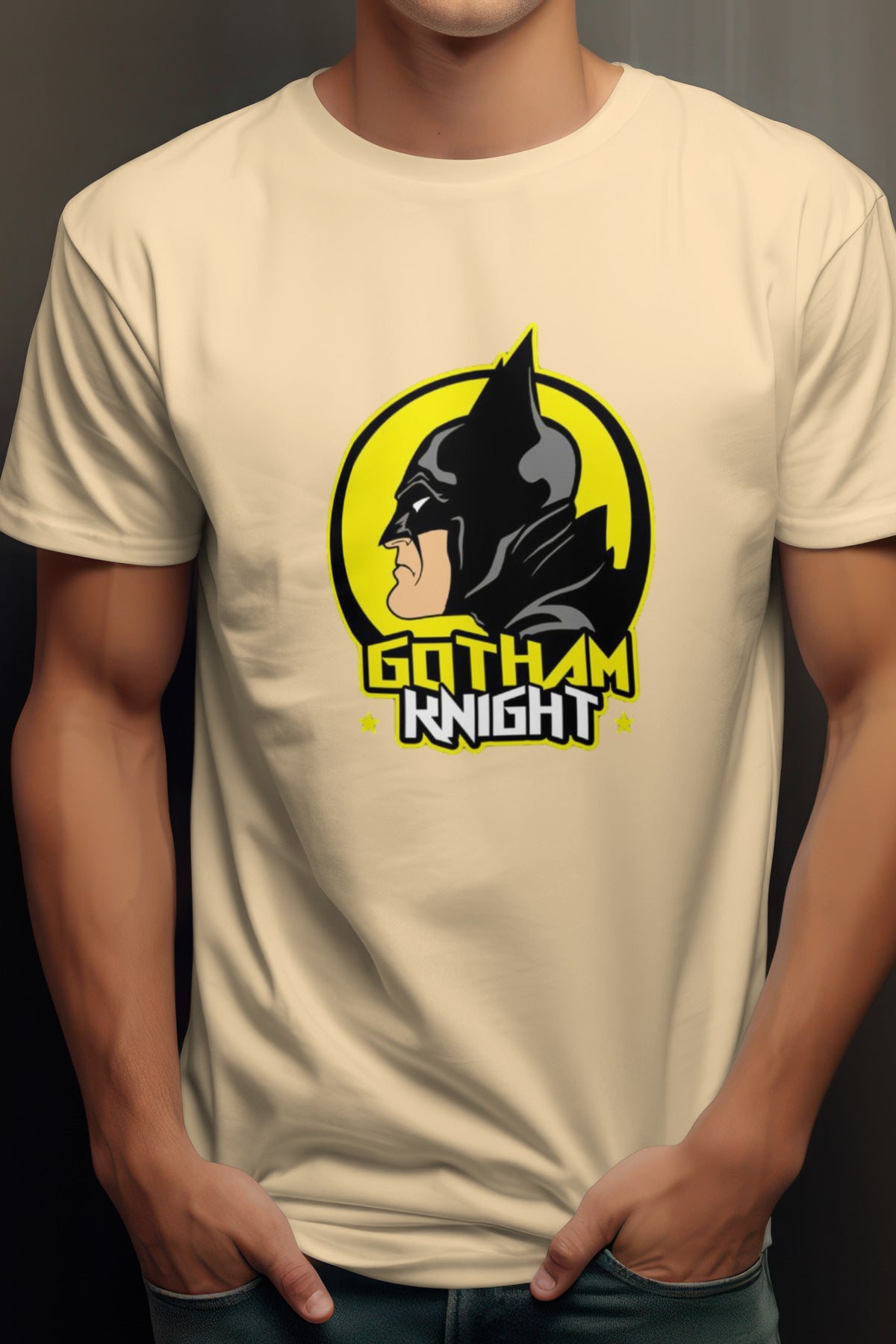 Unisex Batman Graphic Printed Round Neck Cotton T Shirt