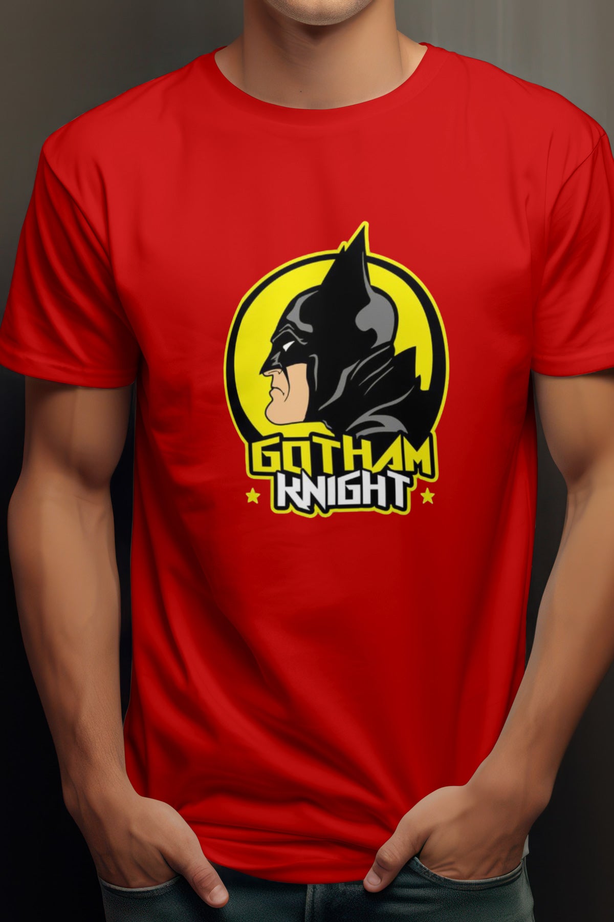 Unisex Batman Graphic Printed Round Neck Cotton T Shirt