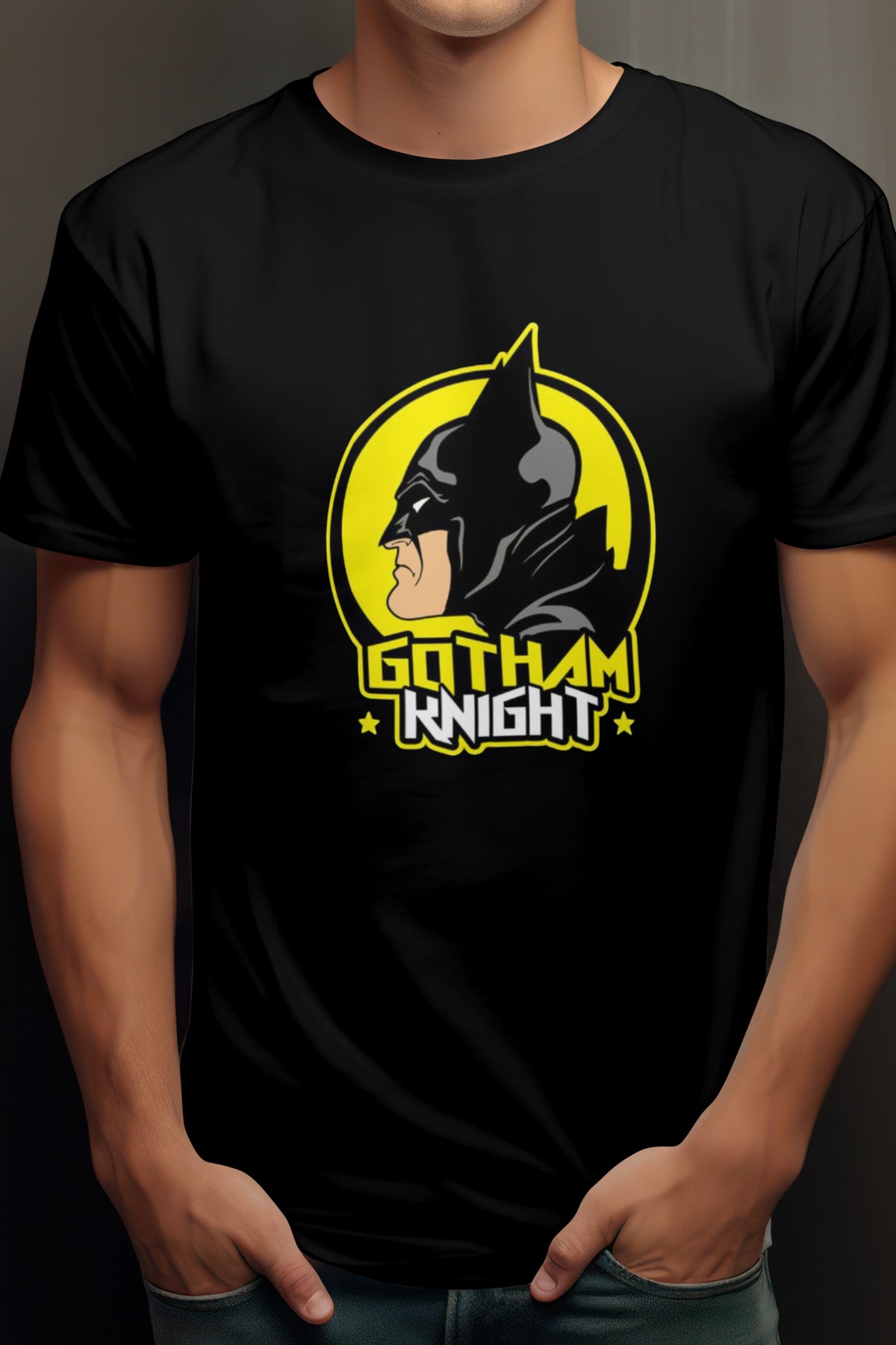 Unisex Batman Graphic Printed Round Neck Cotton T Shirt