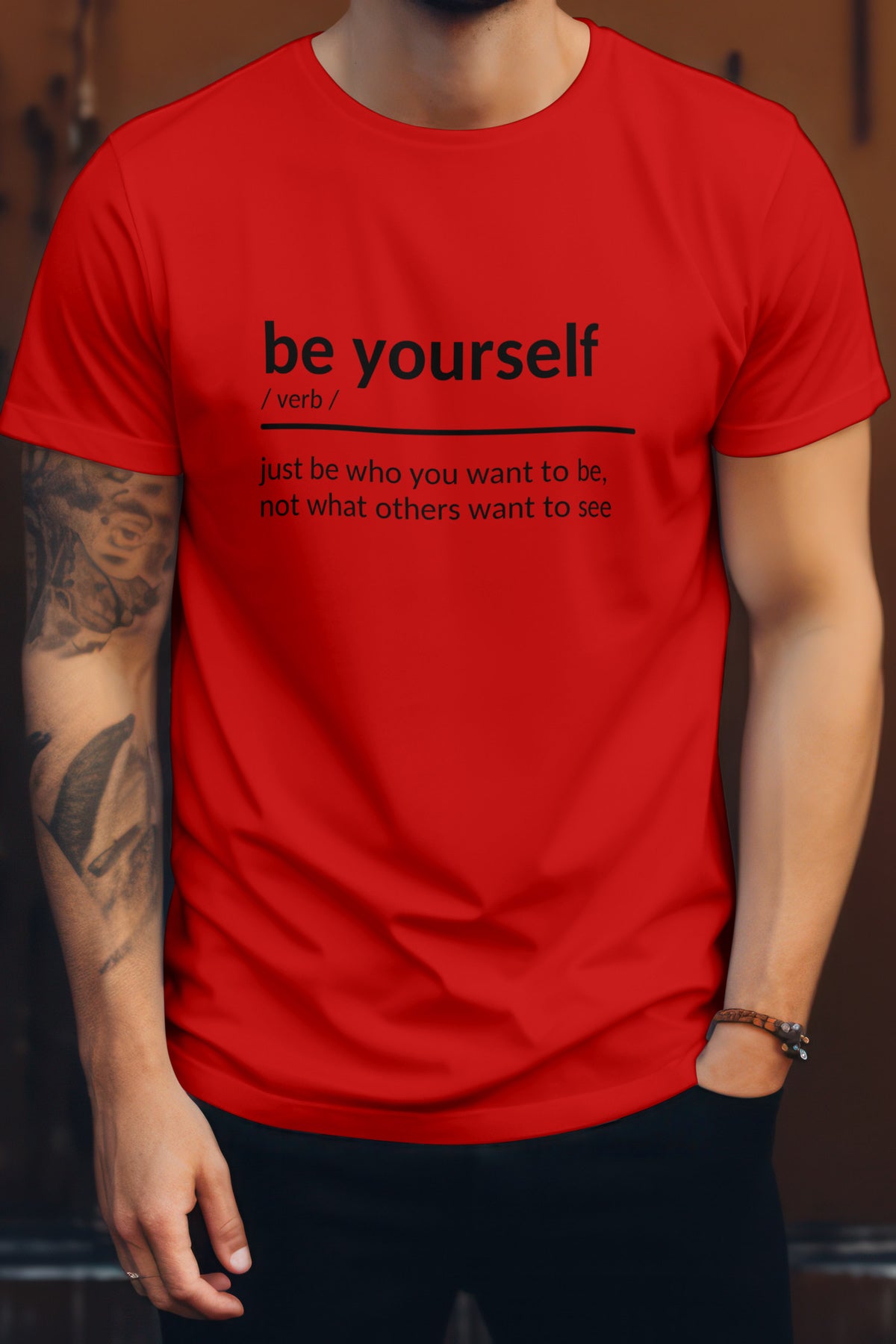Unisex Be Who You Are Graphic Printed Round Neck Cotton T Shirt