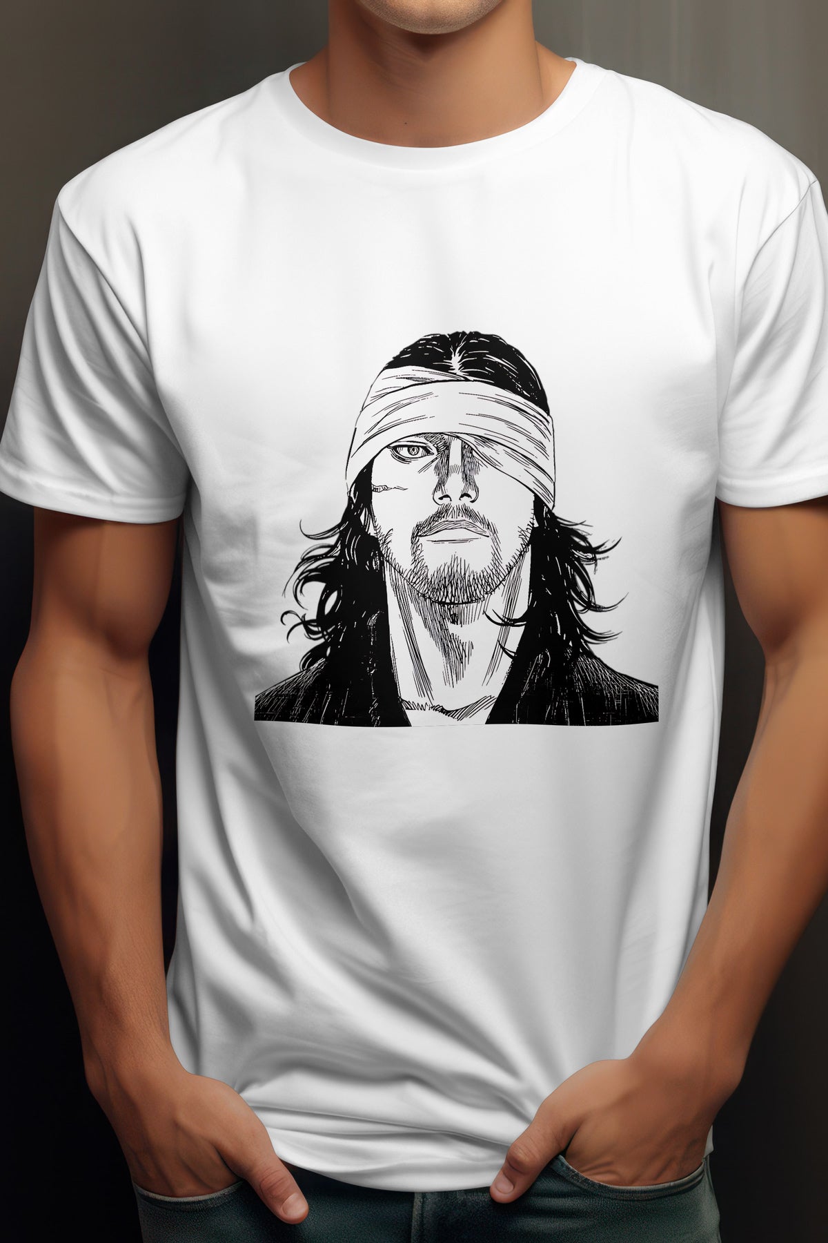 Unisex Pirate guy Graphic Printed Round Neck Cotton T Shirt