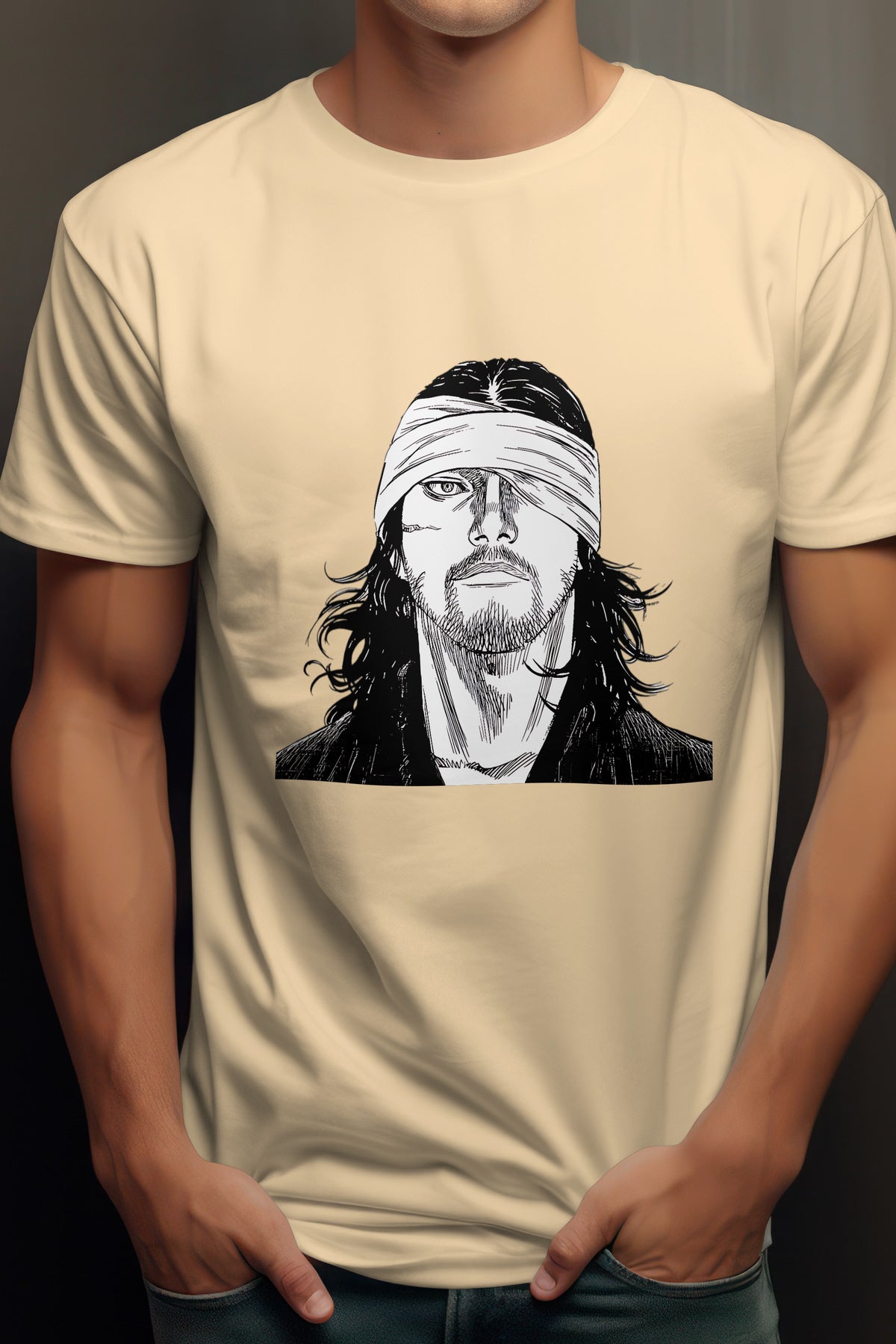 Unisex Pirate guy Graphic Printed Round Neck Cotton T Shirt