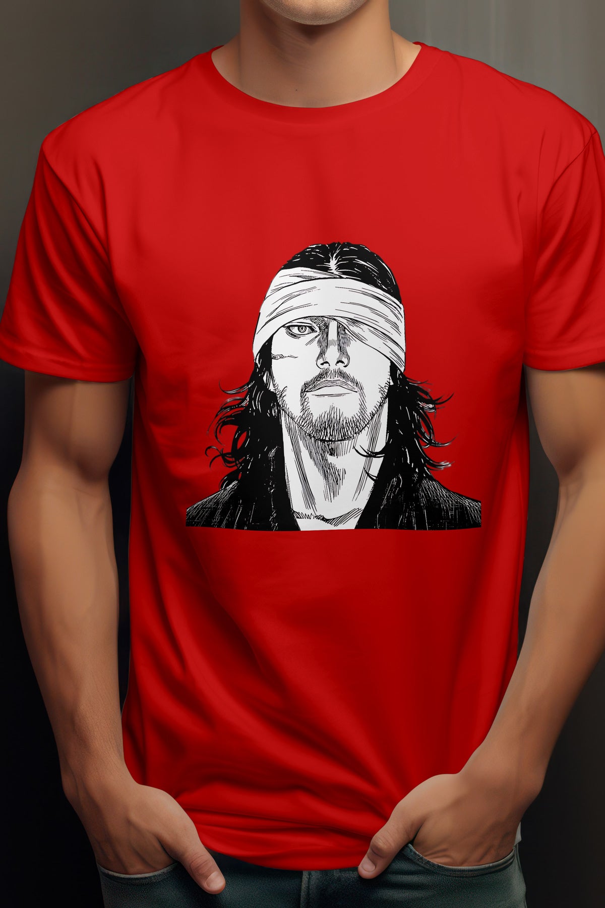 Unisex Pirate guy Graphic Printed Round Neck Cotton T Shirt
