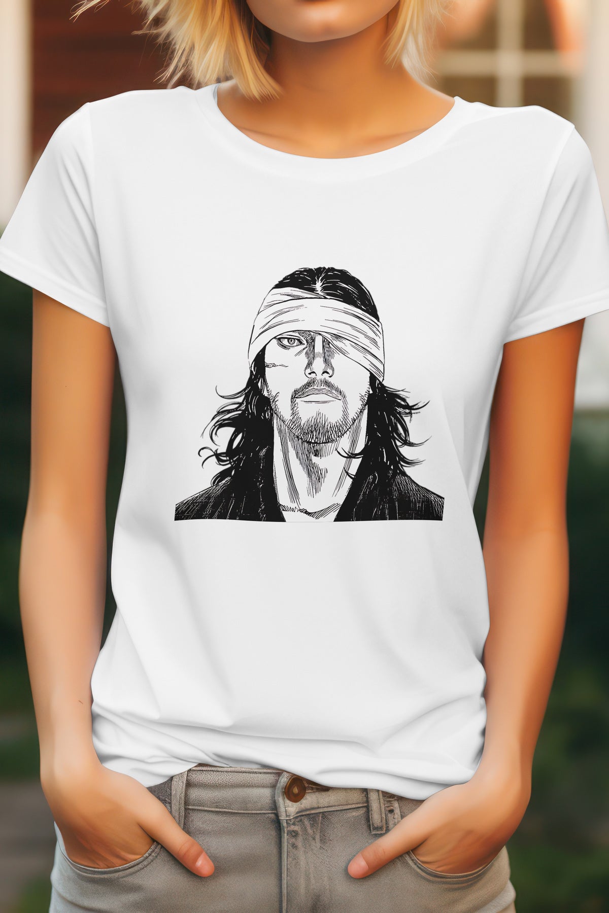 Unisex Pirate guy Graphic Printed Round Neck Cotton T Shirt