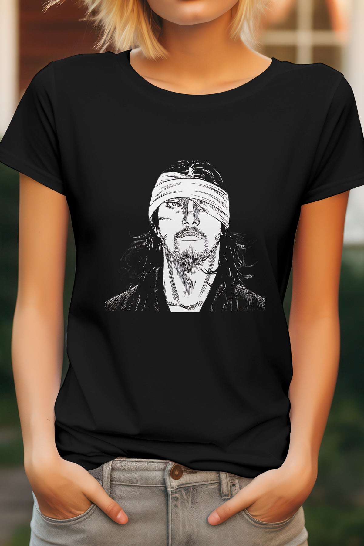 Unisex Pirate guy Graphic Printed Round Neck Cotton T Shirt