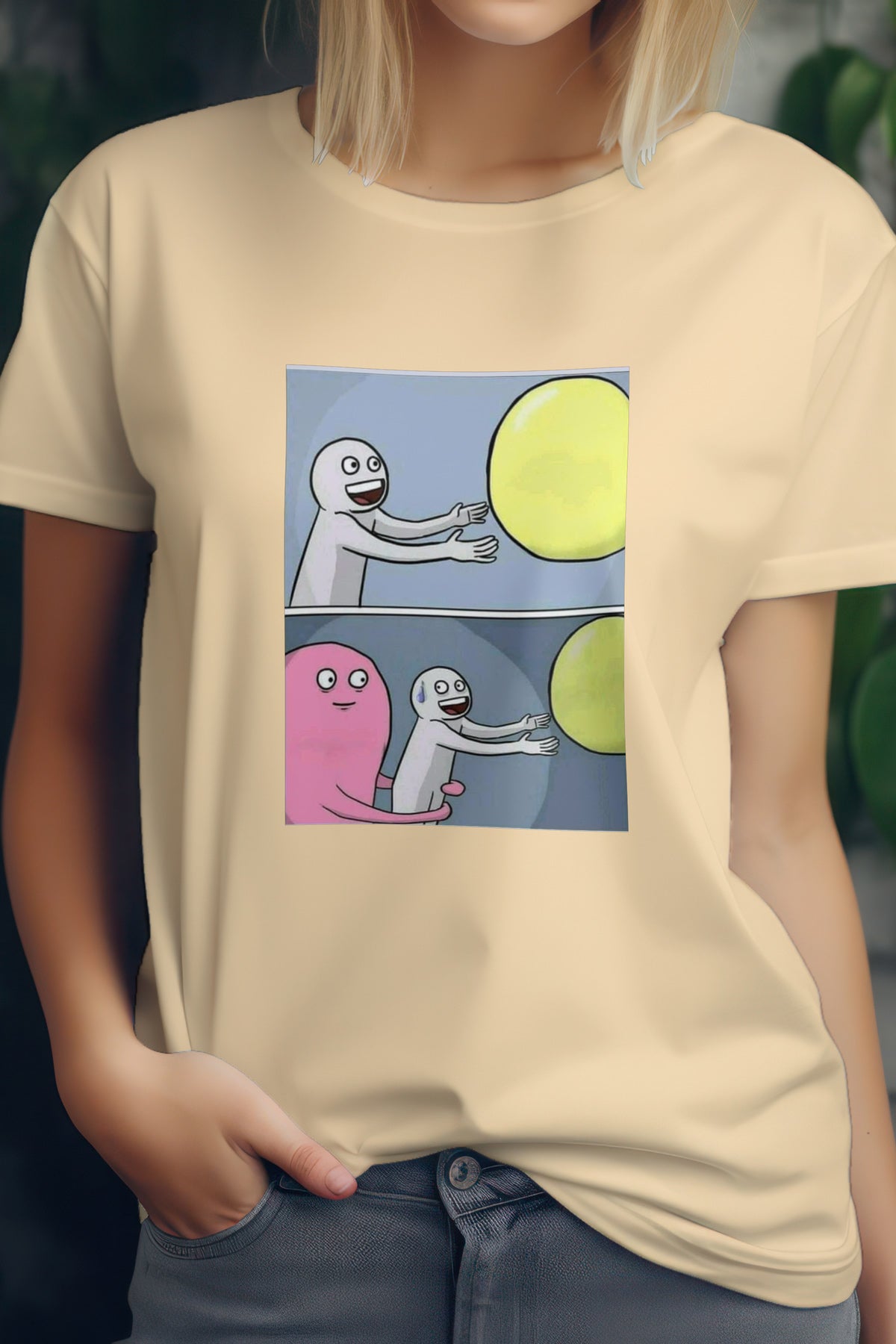Unisex Memefied Graphic Printed Round Neck Cotton T Shirt