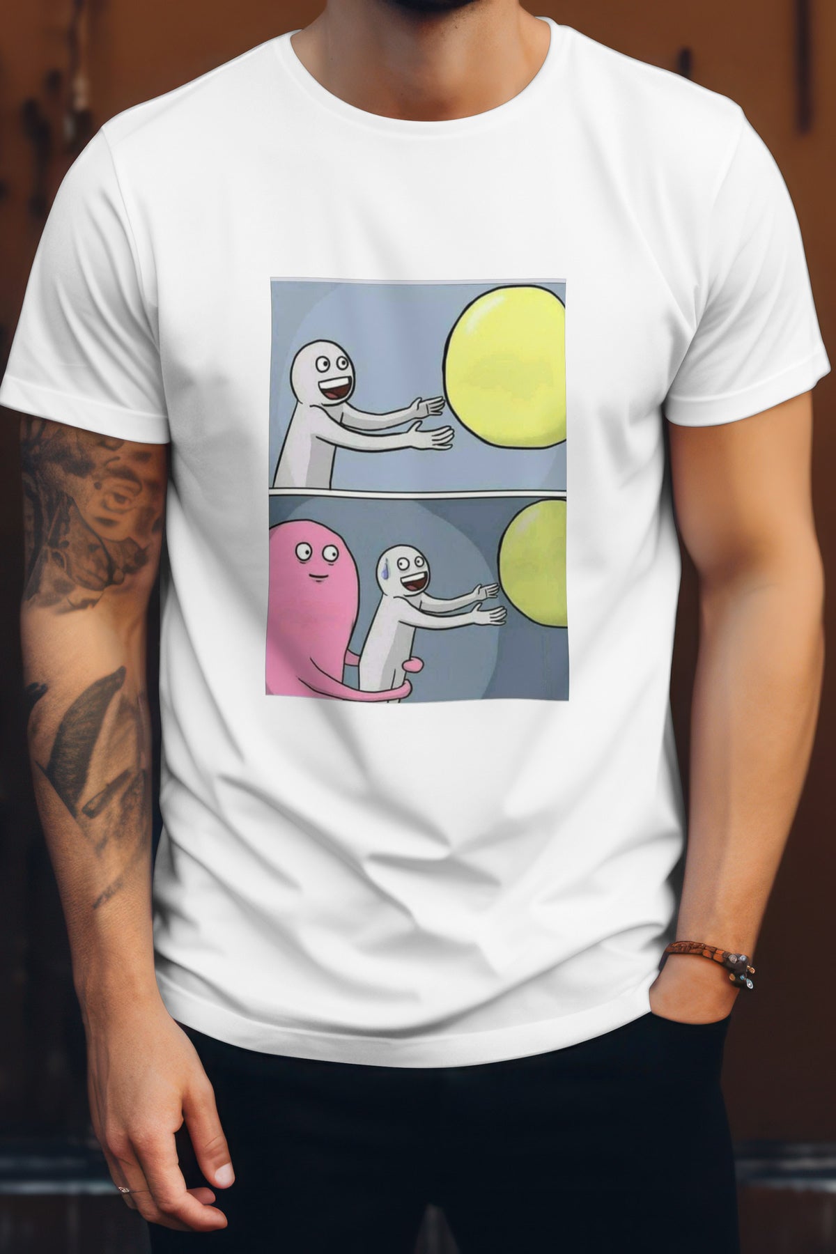 Unisex Memefied Graphic Printed Round Neck Cotton T Shirt