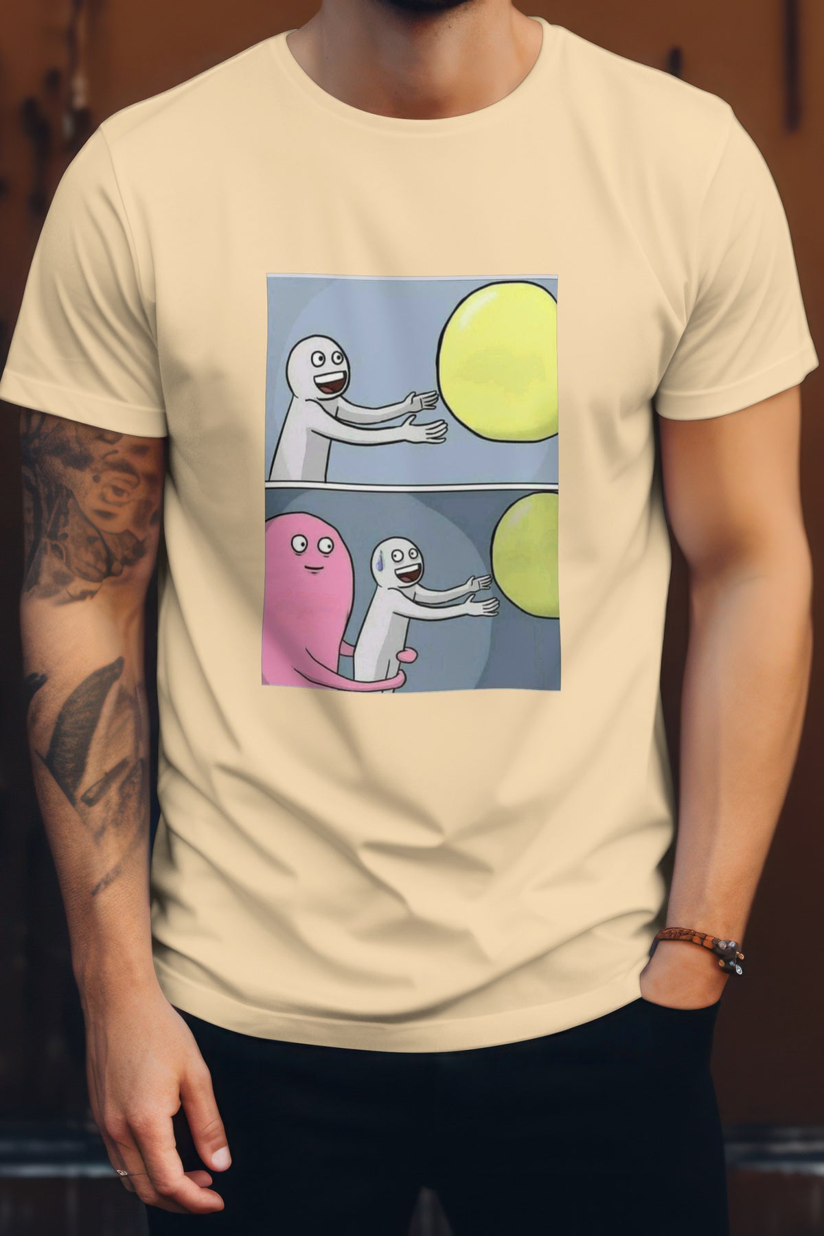 Unisex Memefied Graphic Printed Round Neck Cotton T Shirt