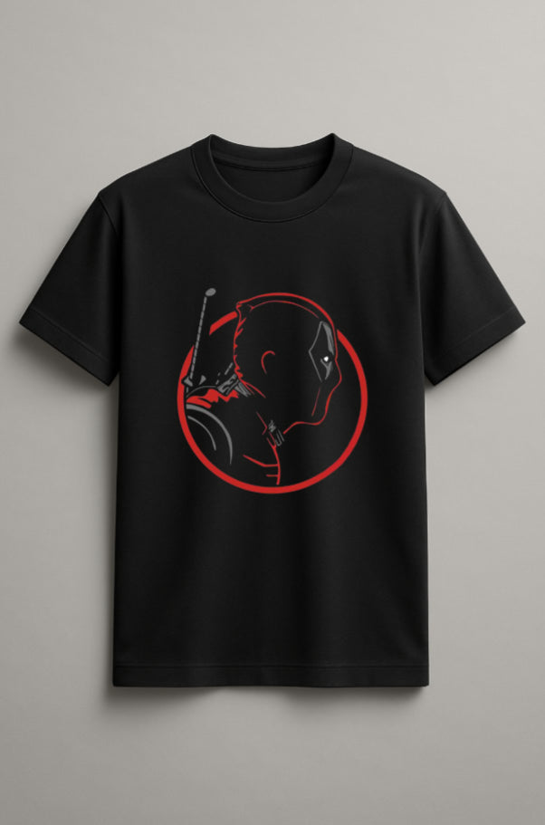 Unisex Dead Pool Graphic Printed Round Neck Cotton T Shirt