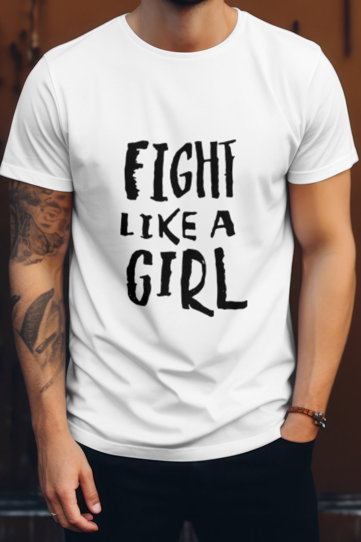 Fight Like a Girl Women's Graphic Tee Empowerment T-Shirt