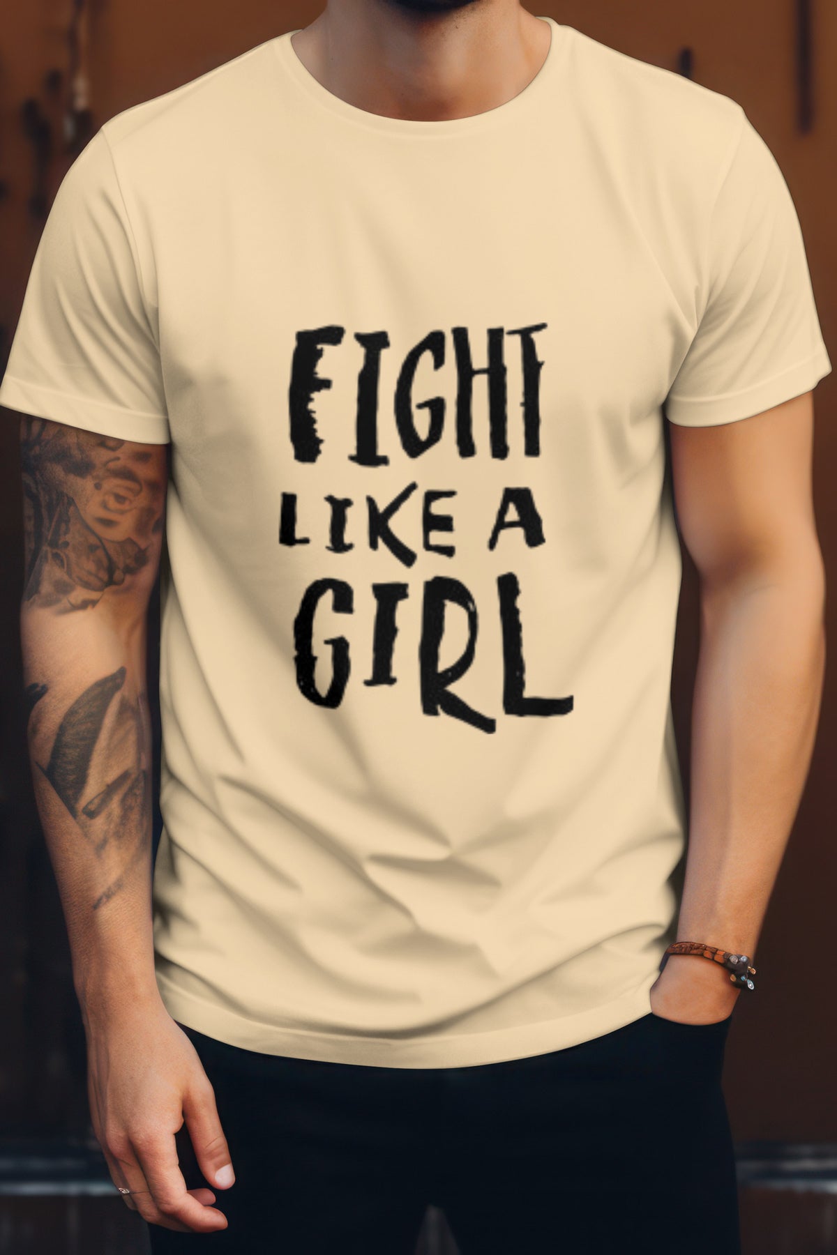 Fight Like a Girl Women's Graphic Tee Empowerment T-Shirt