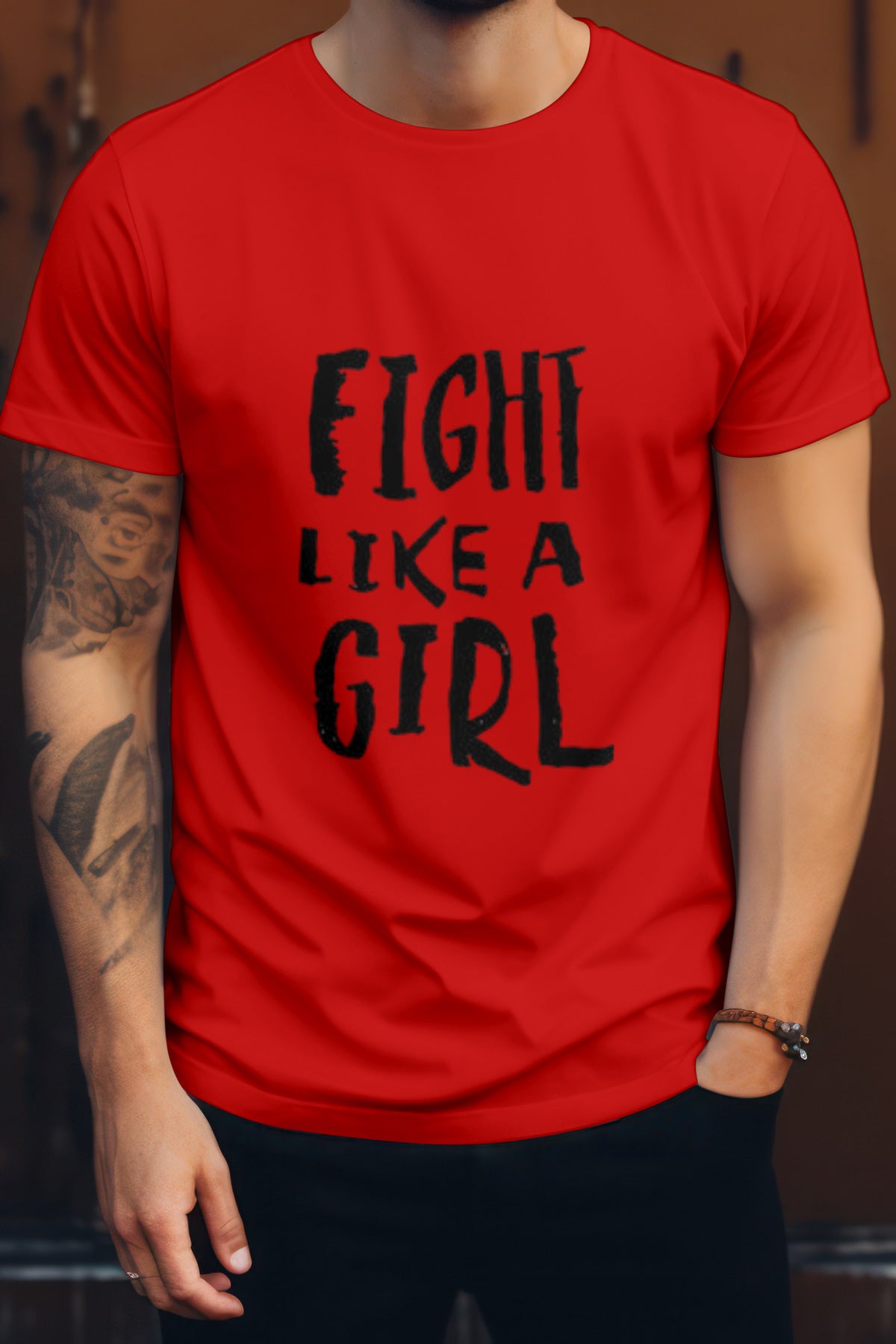 Fight Like a Girl Women's Graphic Tee Empowerment T-Shirt