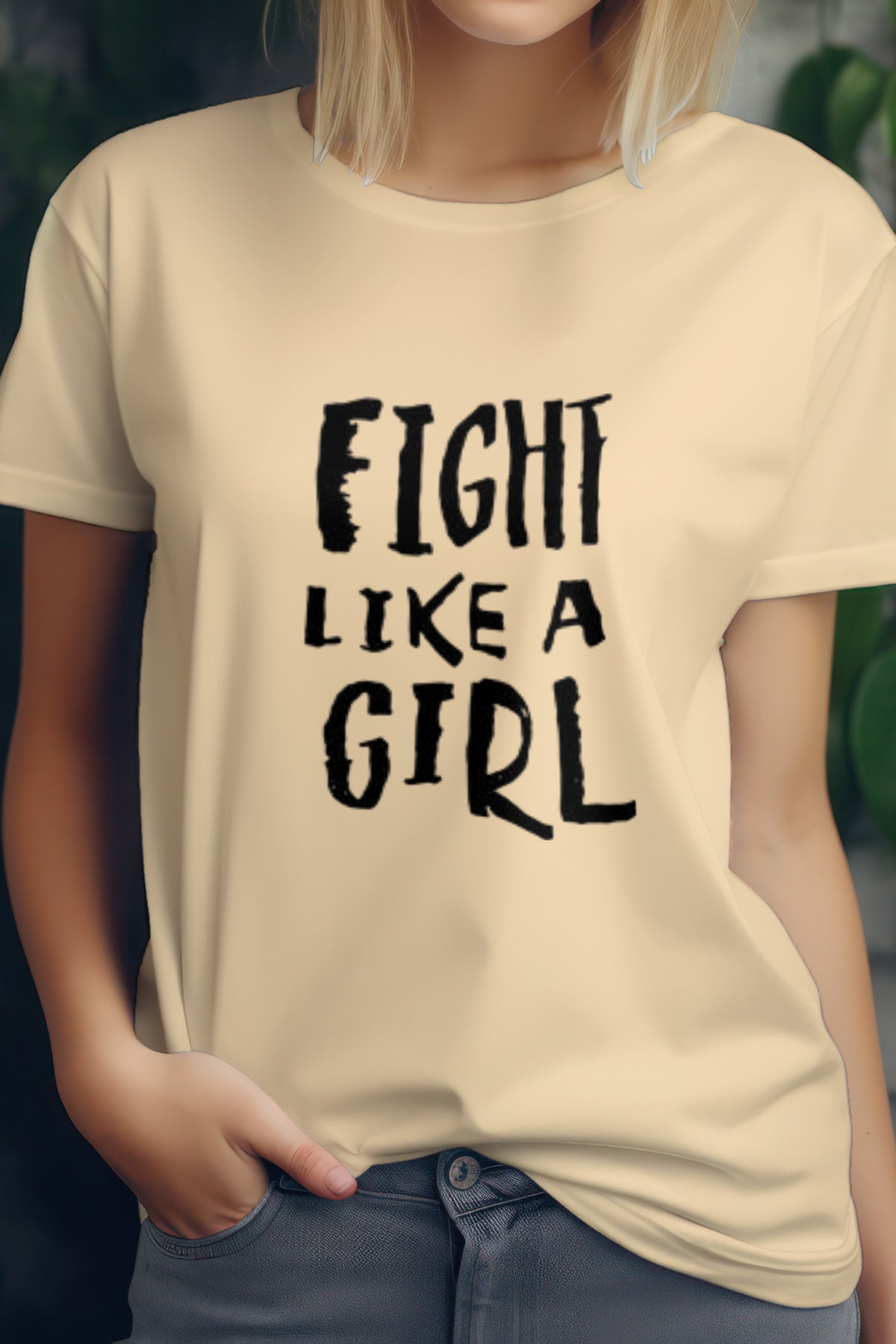Fight Like a Girl Women's Graphic Tee Empowerment T-Shirt