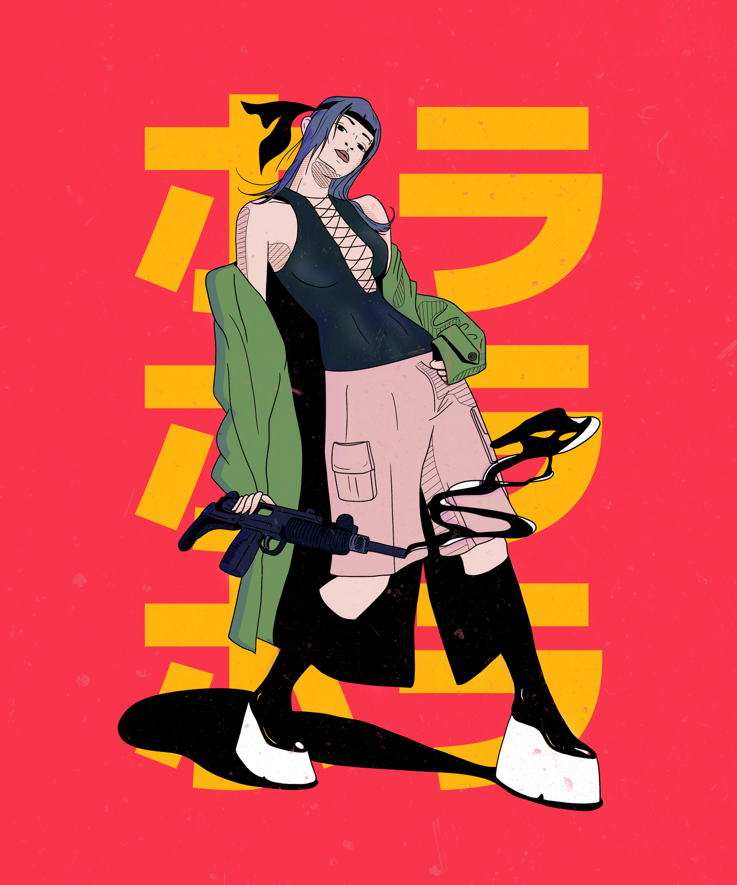 FOMO Fashions Elegant Design Tee anime ninja warriors illustration front on white T Shirt