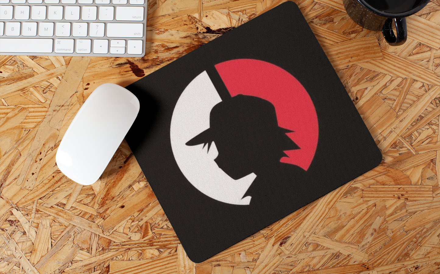 FOMO Fashions ash gray mouse pad with subtle textured surface