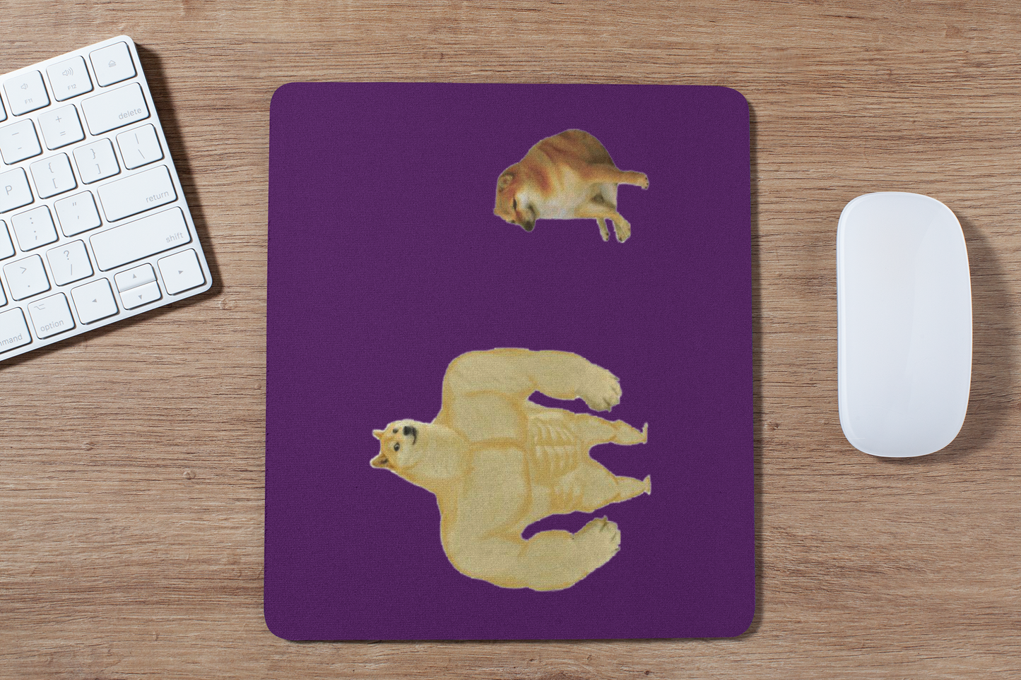 Bigger smaller cheems mouse pad