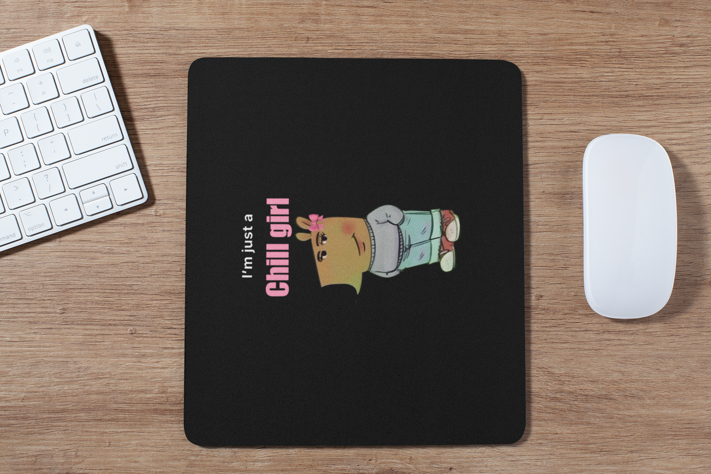 Chill girl mouse pad