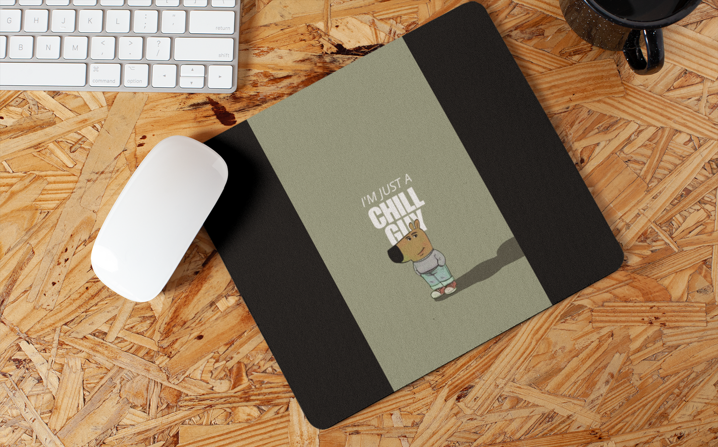 Chill guy mouse pad