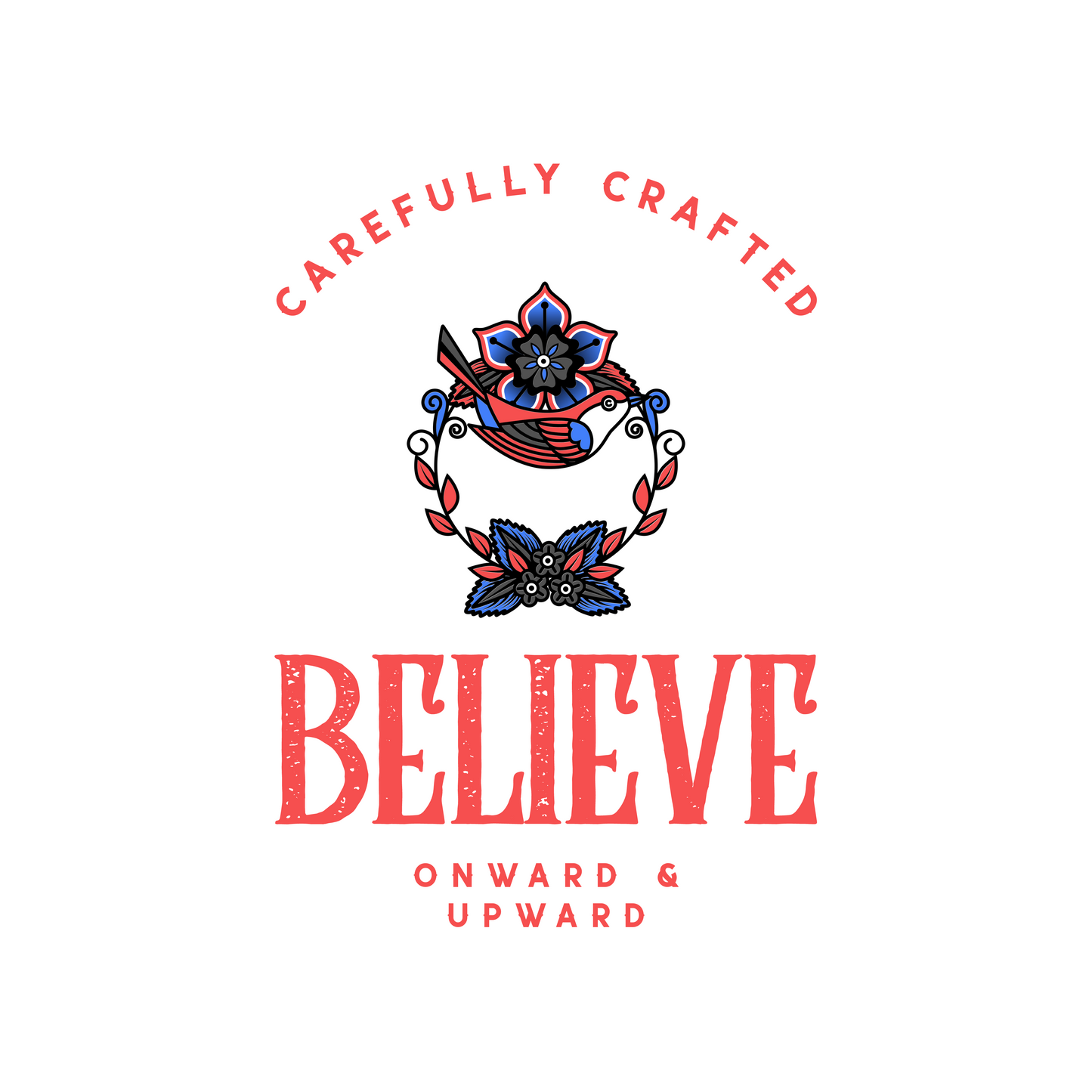 FOMO Fashions Believe Retro T Shirt vintage"Believe" retro typography on cotton tee