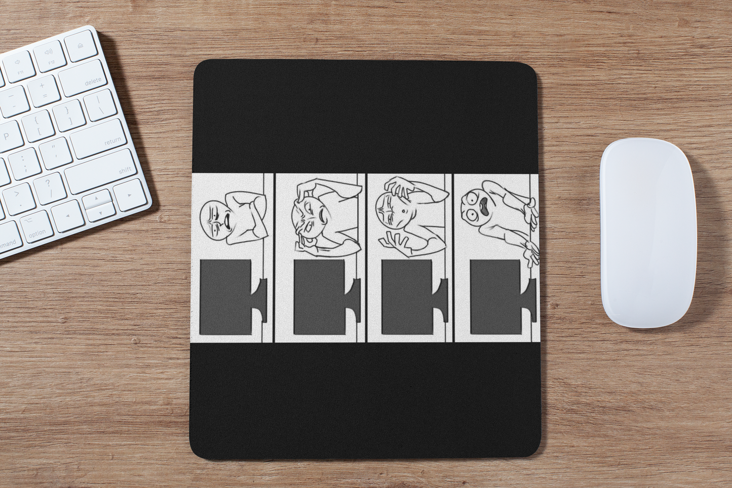 FOMO Fashions computer guy mouse pad variant two with tech-themed illustration