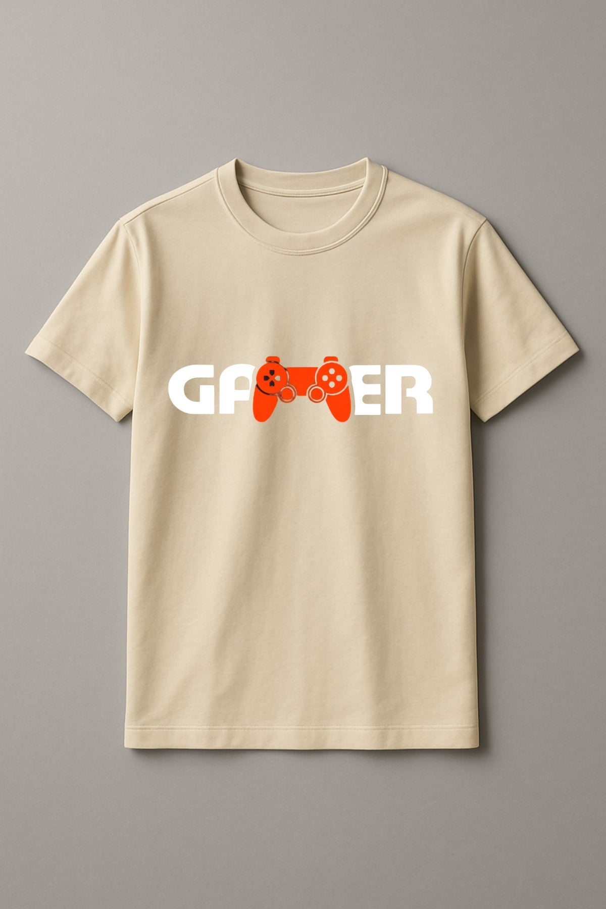 Unisex Joystick Gamer Graphic Printed Round Neck Cotton T Shirt