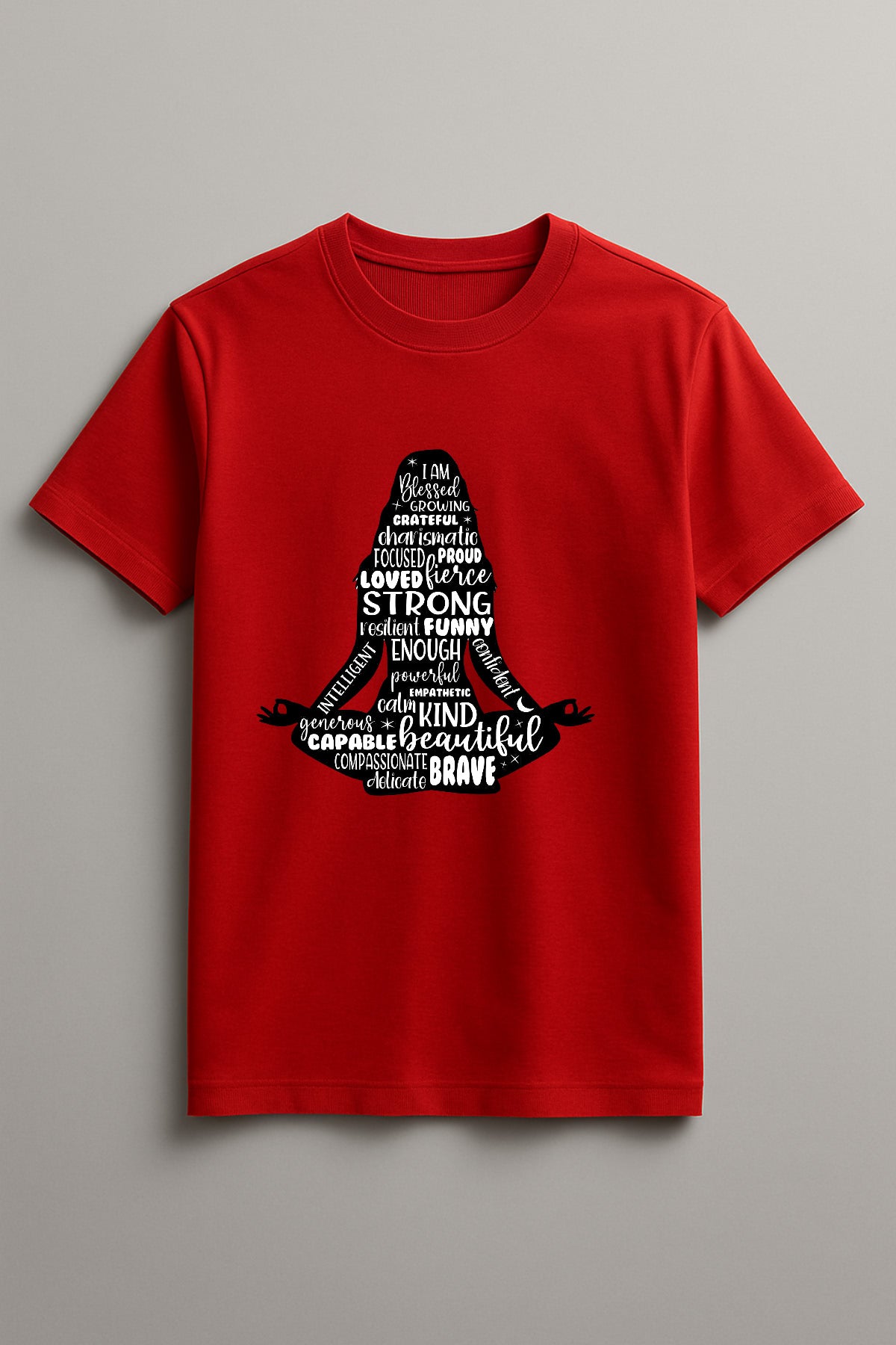 Women's Meditating Graphic Tee Relaxed Fit Cotton