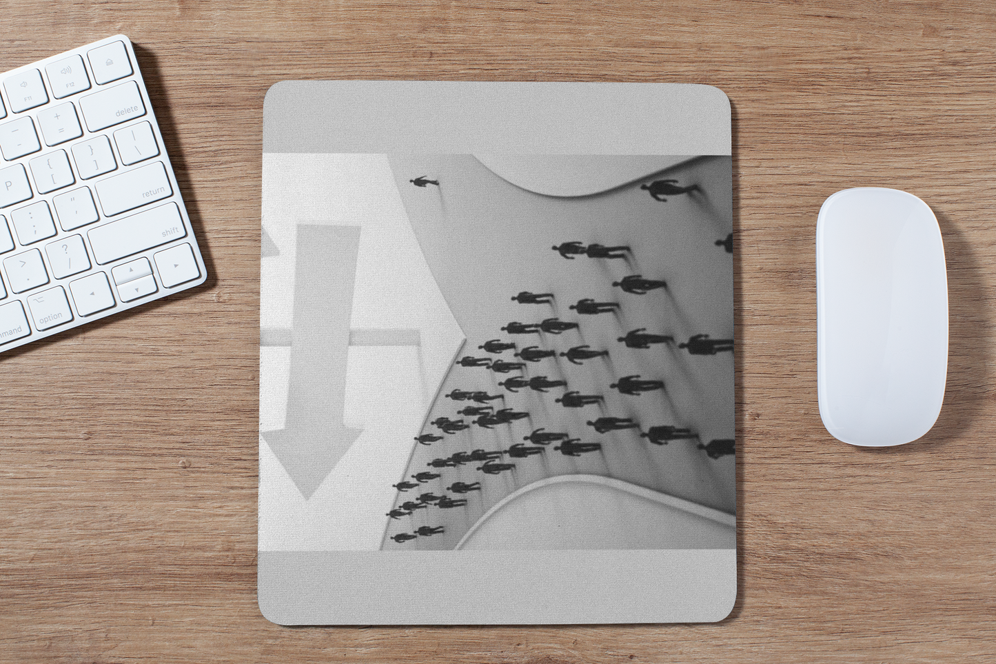 Different direction people mouse pad