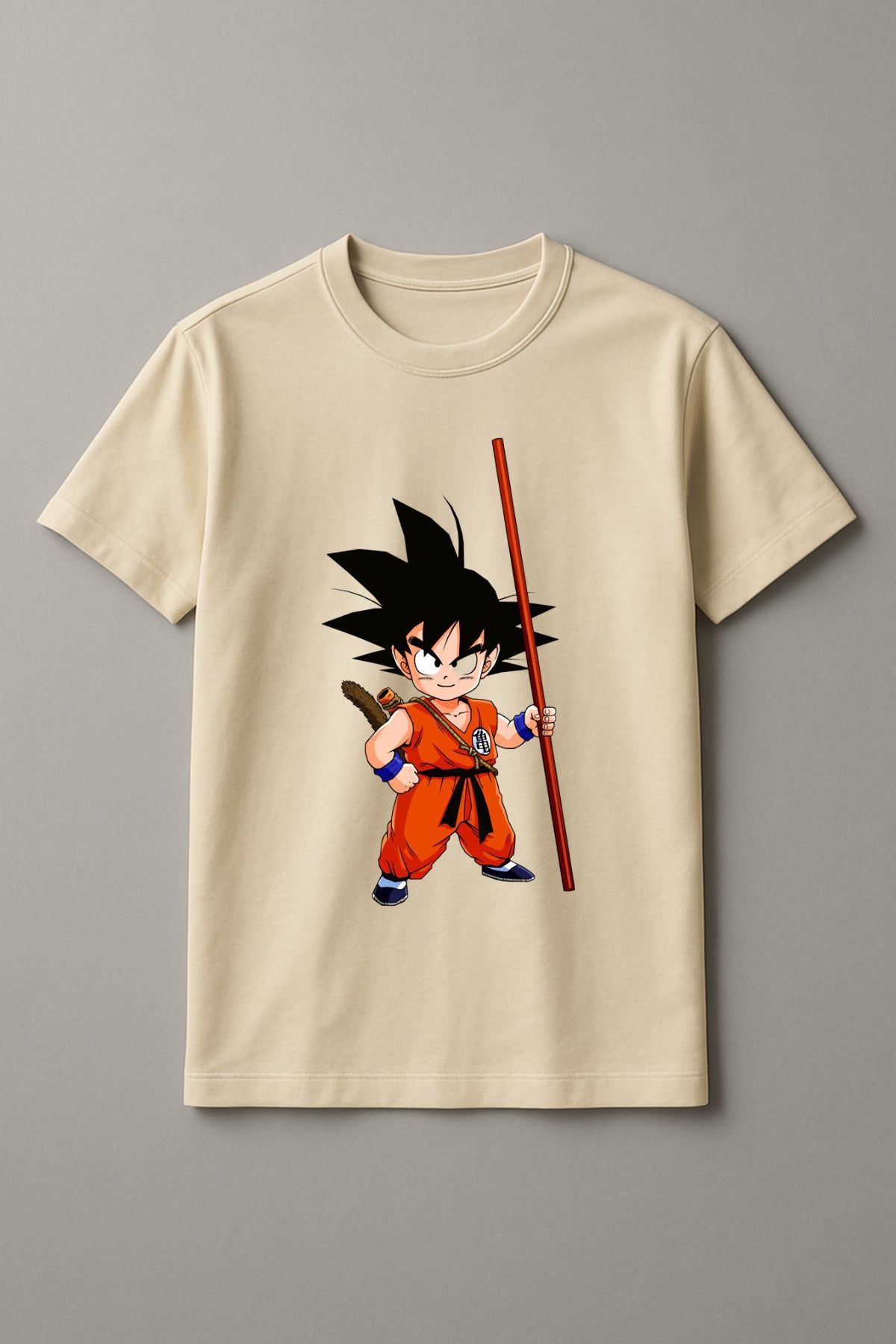 Unisex Kid Goku Graphic Printed Round Neck Cotton T Shirt