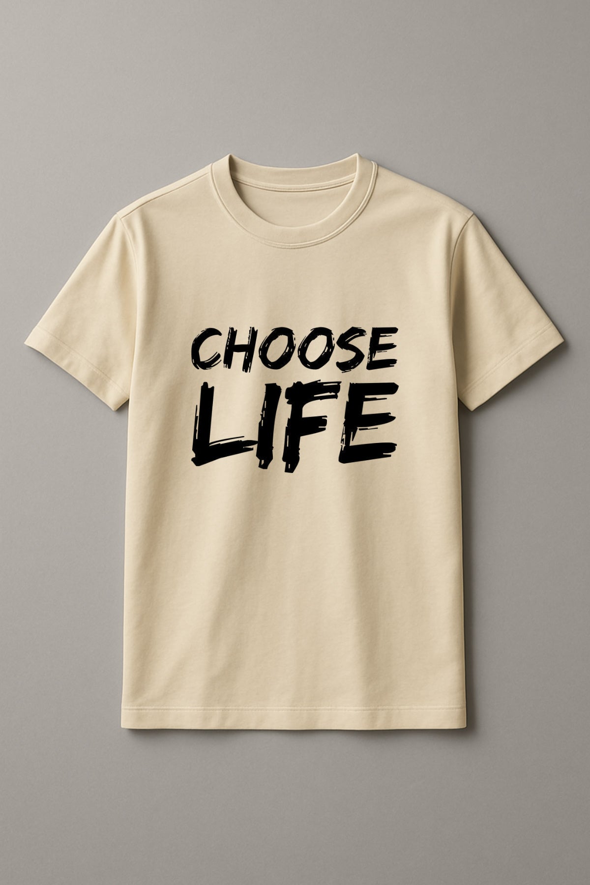 Unisex Choose Life Graphic Printed Round Neck Cotton T Shirt