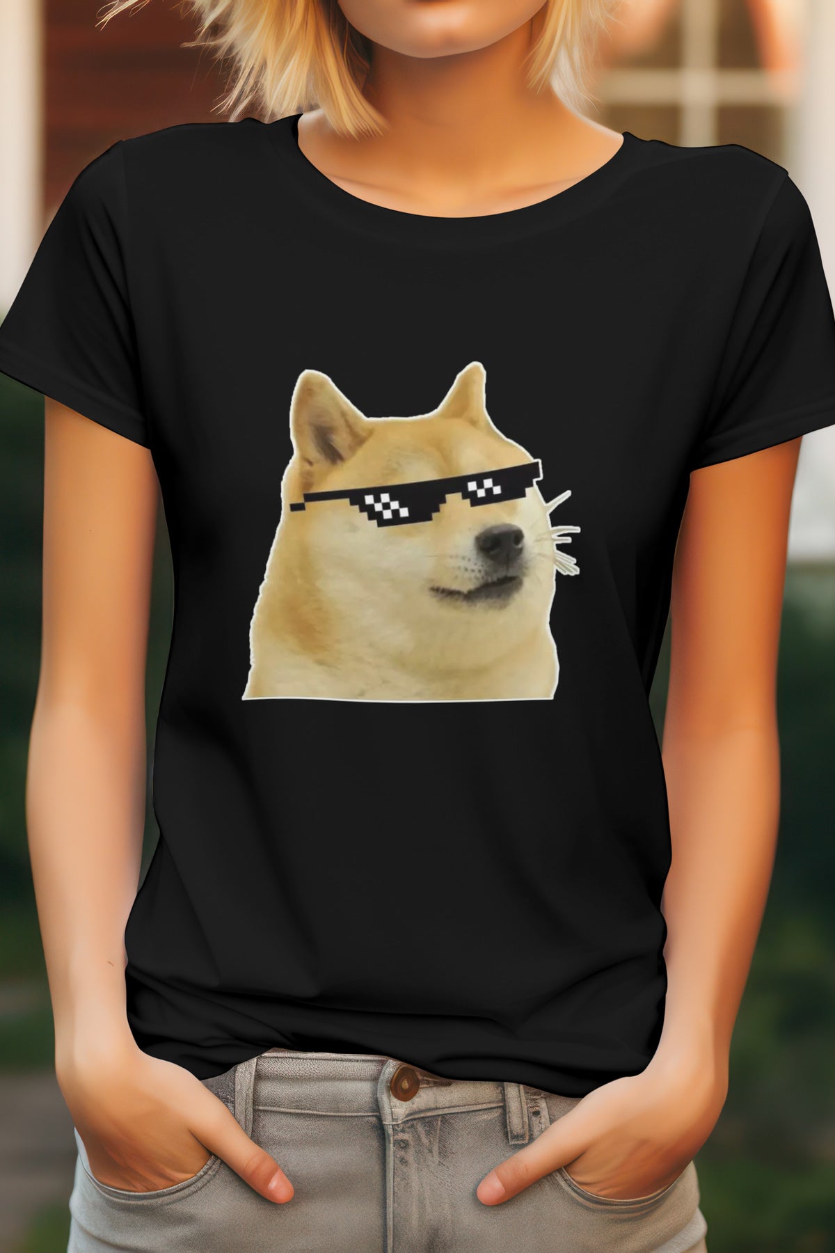 Unisex Cool Cheems Graphic Printed Round Neck Cotton T Shirt