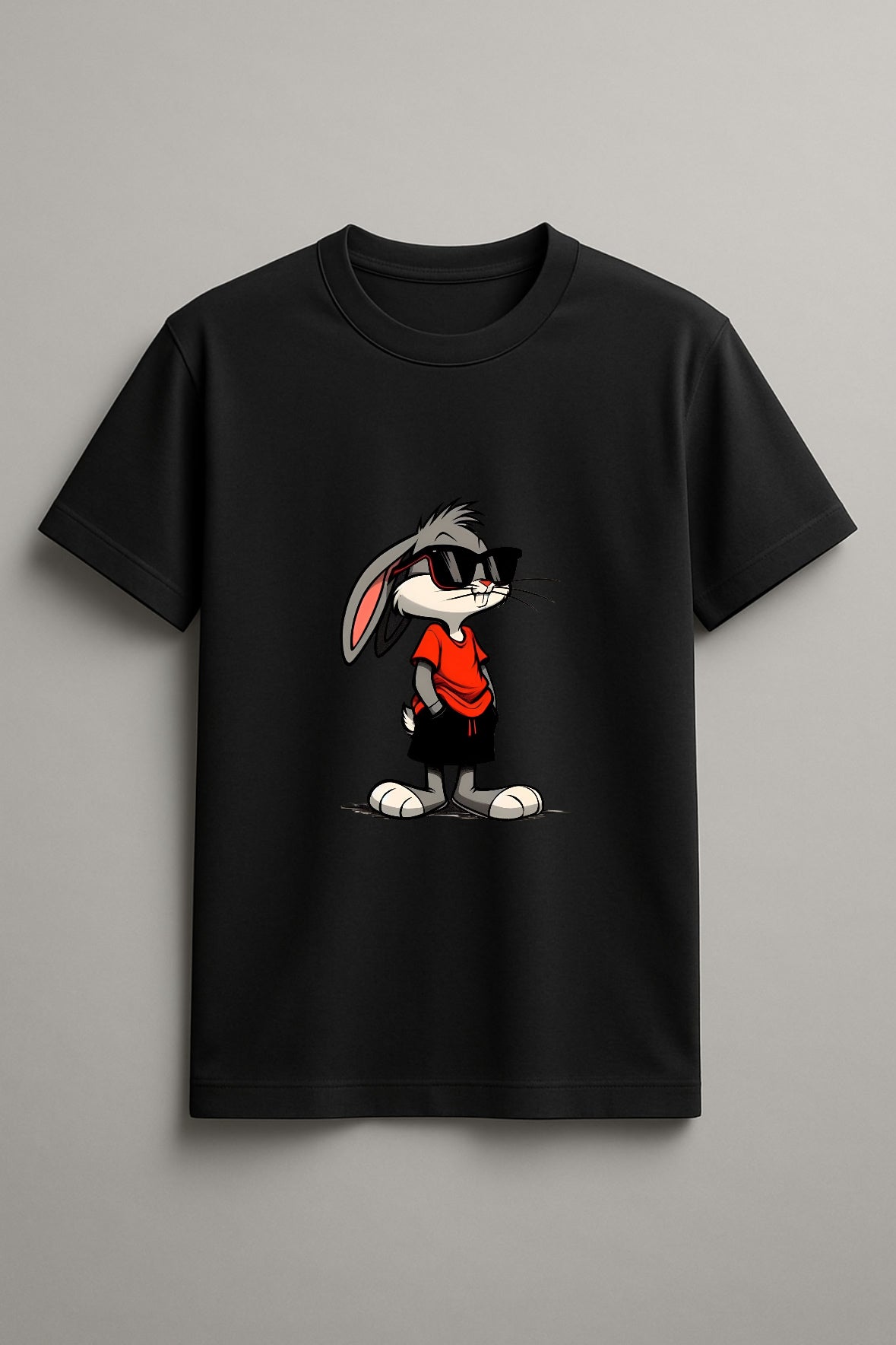 Unisex Bugs Bunny Graphic Printed Round Neck Cotton T Shirt