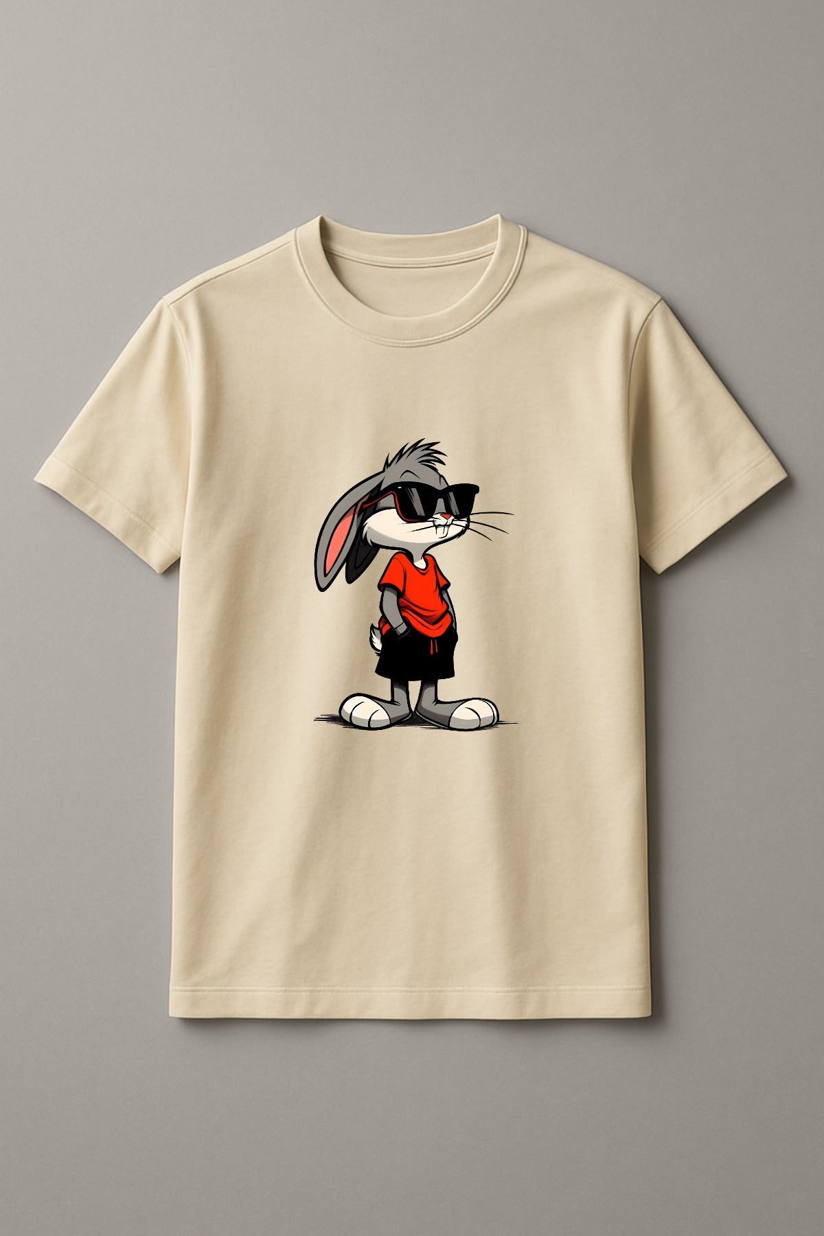 Unisex Bugs Bunny Graphic Printed Round Neck Cotton T Shirt