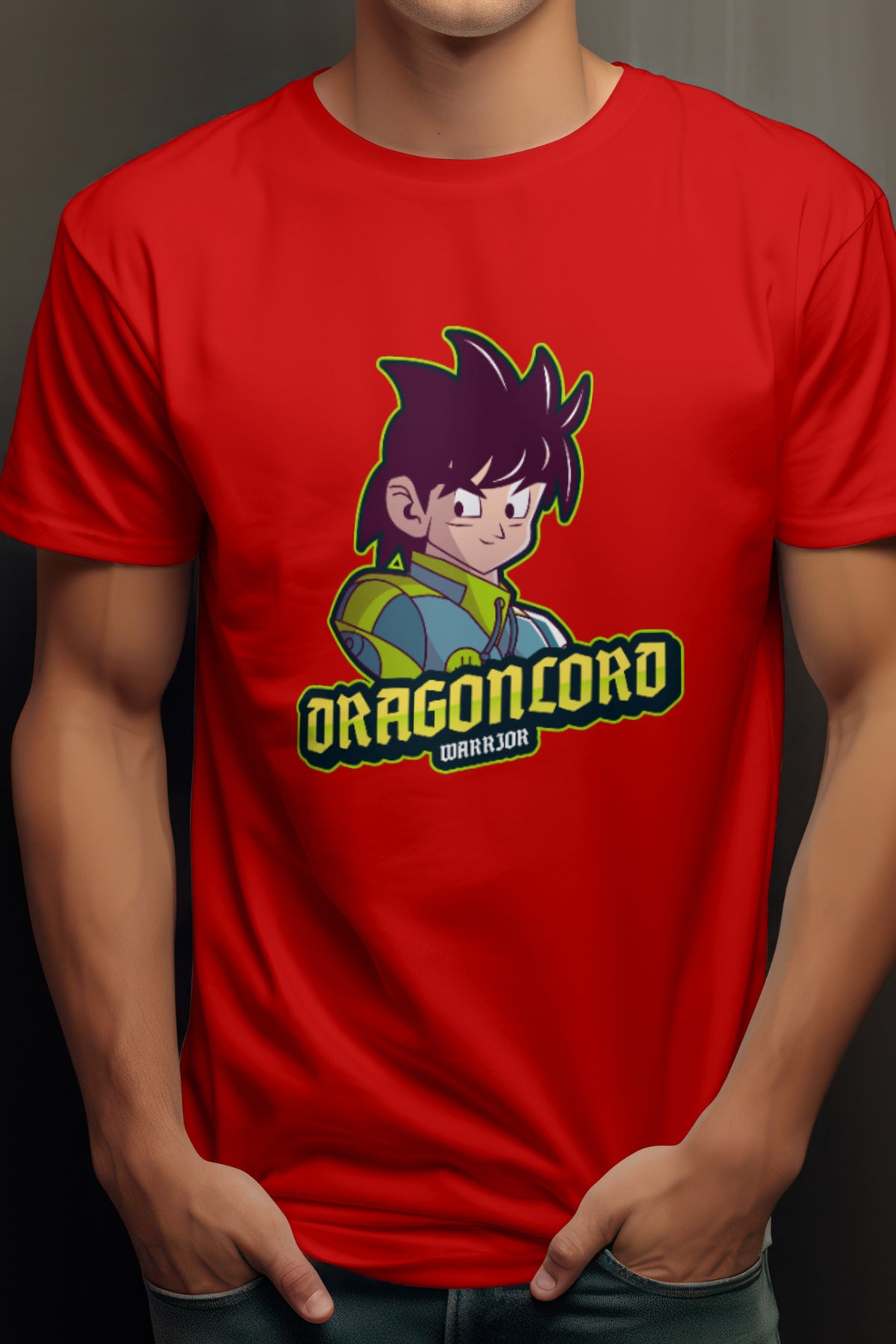 Unisex Lord Goku Graphic Printed Round Neck Cotton T Shirt