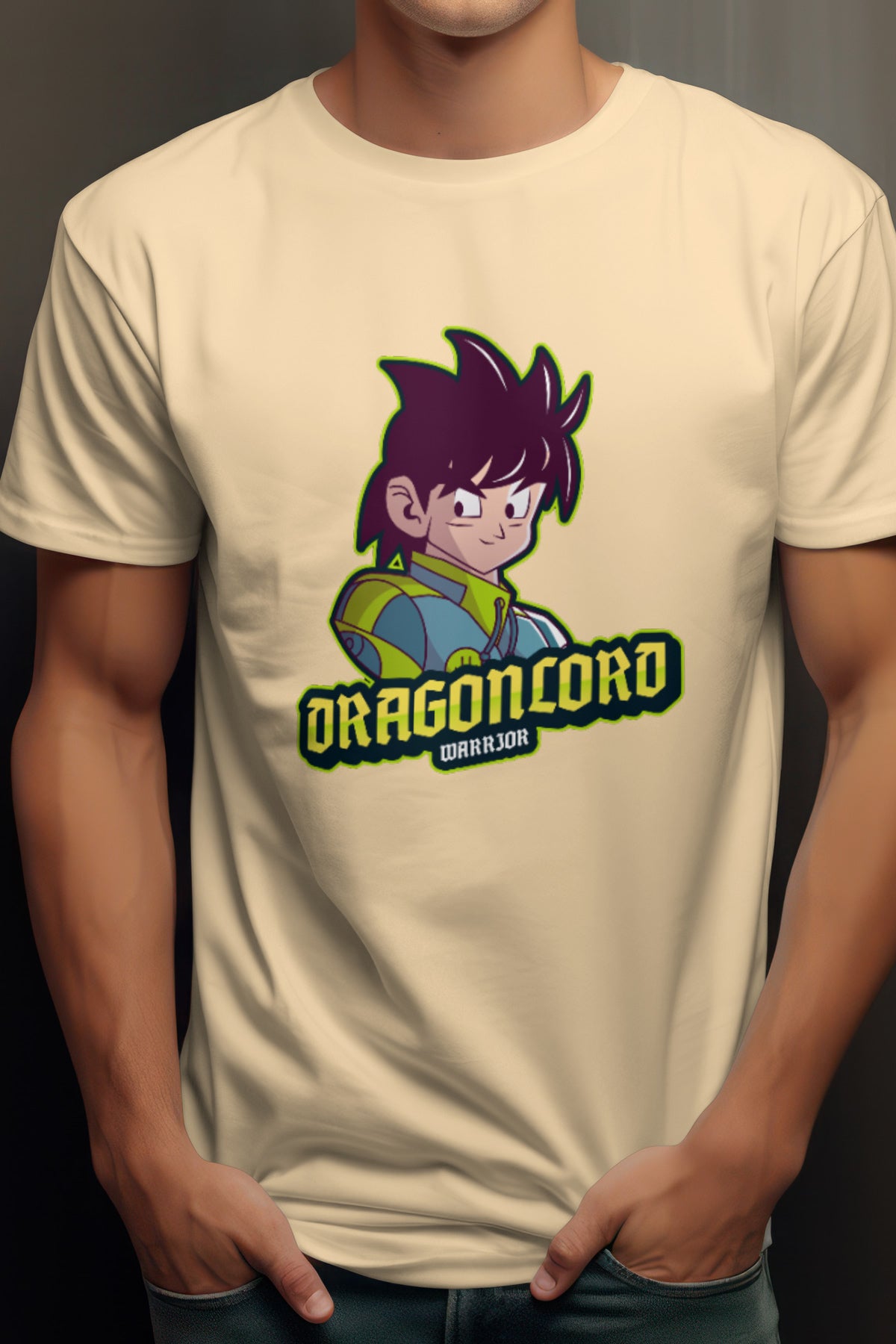 Unisex Lord Goku Graphic Printed Round Neck Cotton T Shirt
