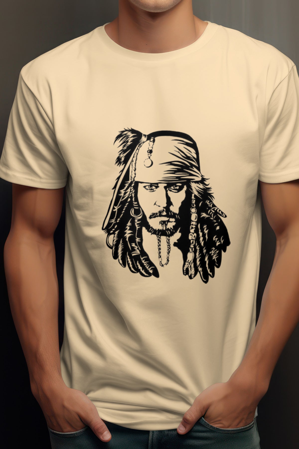 Unisex Jack The Detective Graphic Printed Round Neck Cotton T Shirt