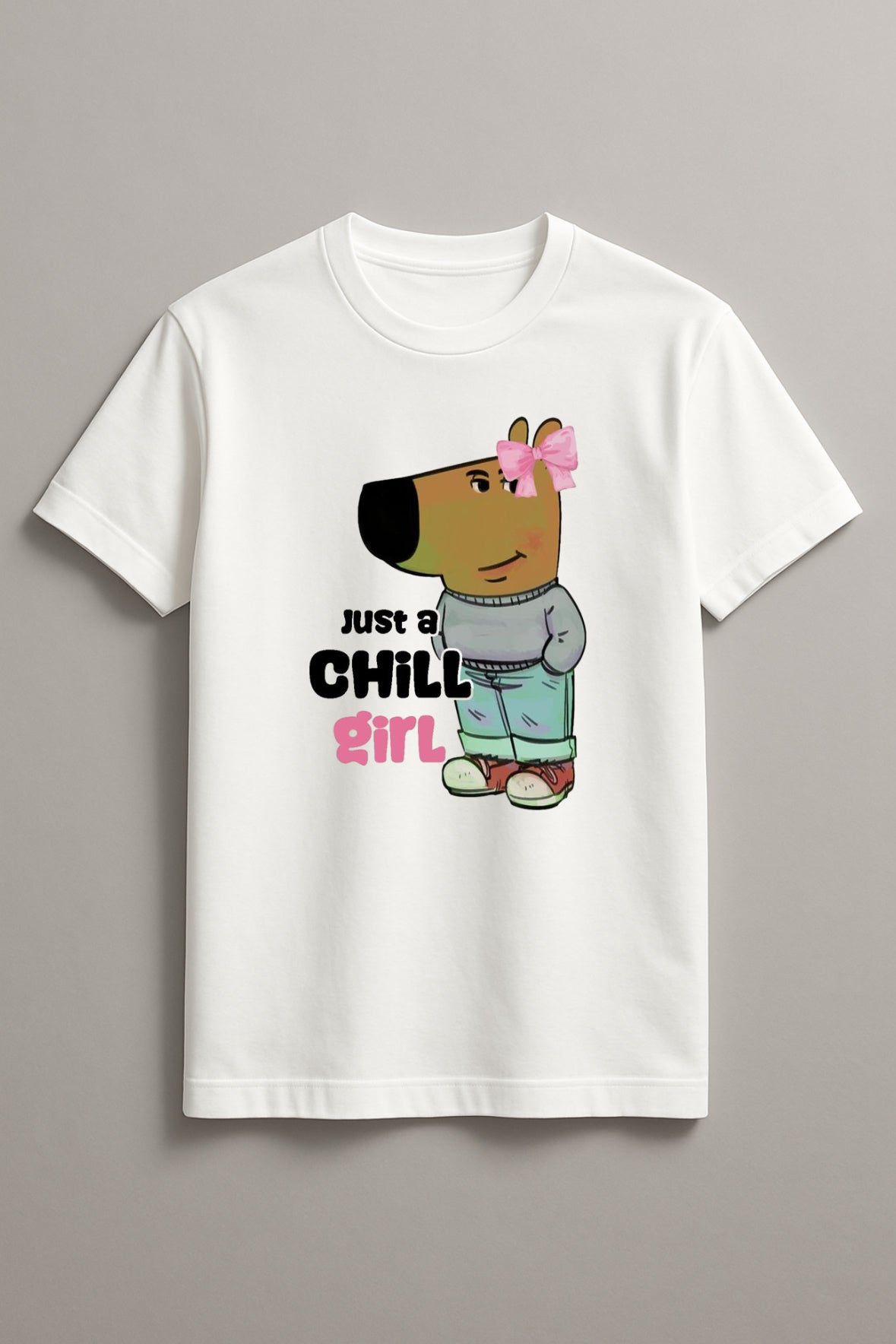 Chill Girl Women's Graphic T-Shirt Cotton Round Neck