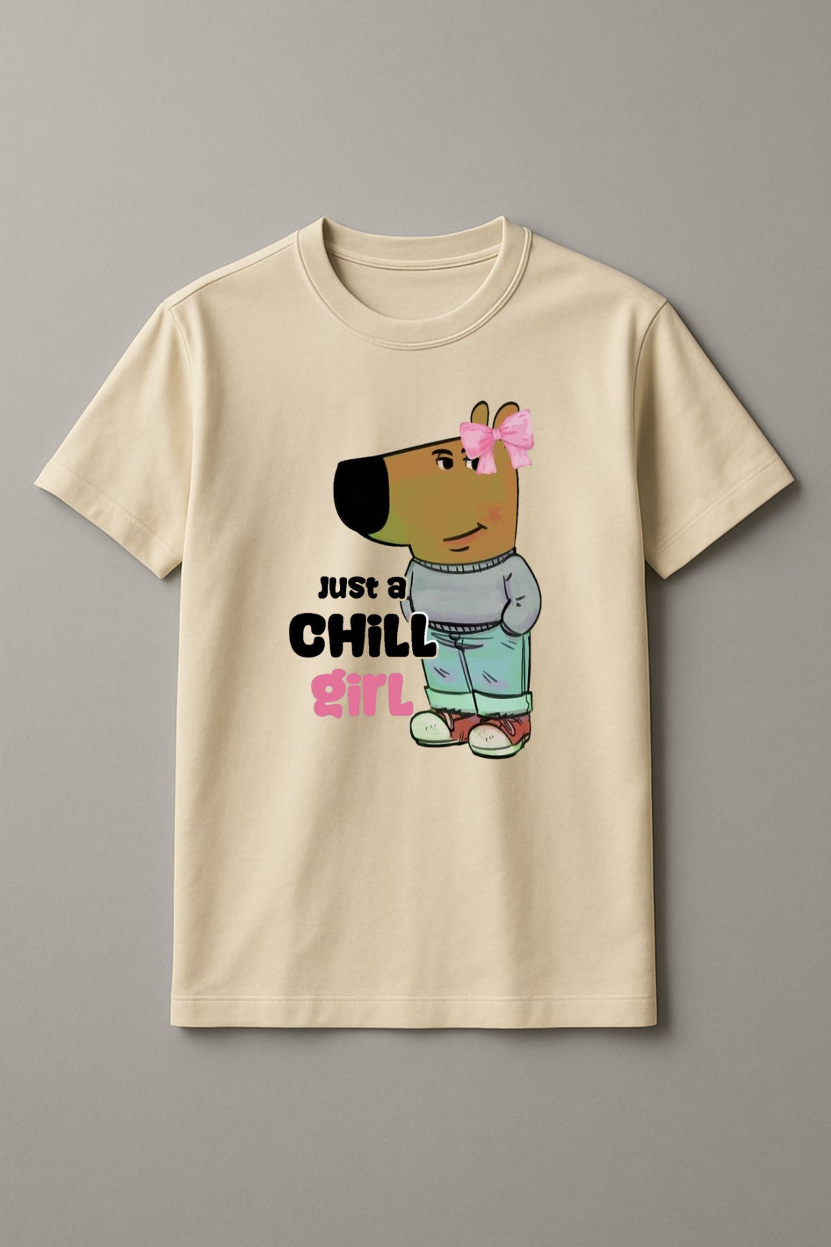 Chill Girl Women's Graphic T-Shirt Cotton Round Neck