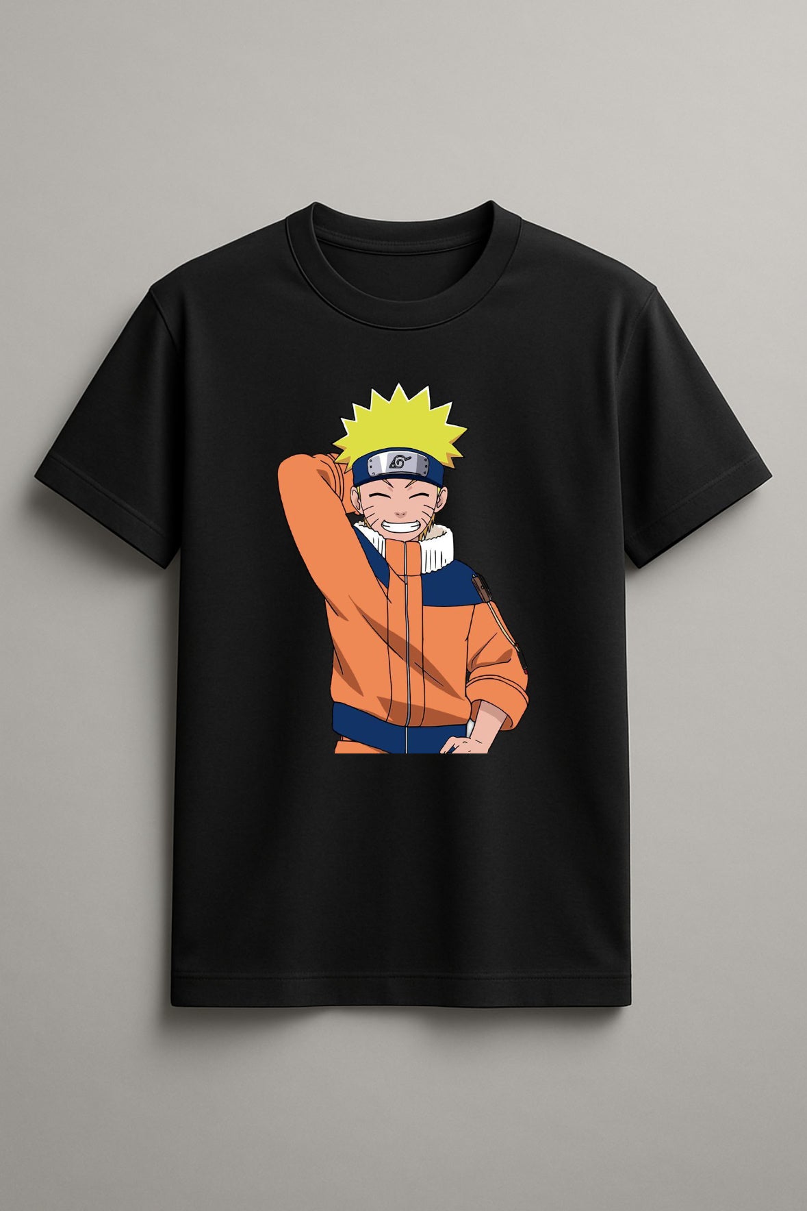 Unisex Lively Naruto Graphic Printed Round Neck Cotton T Shirt