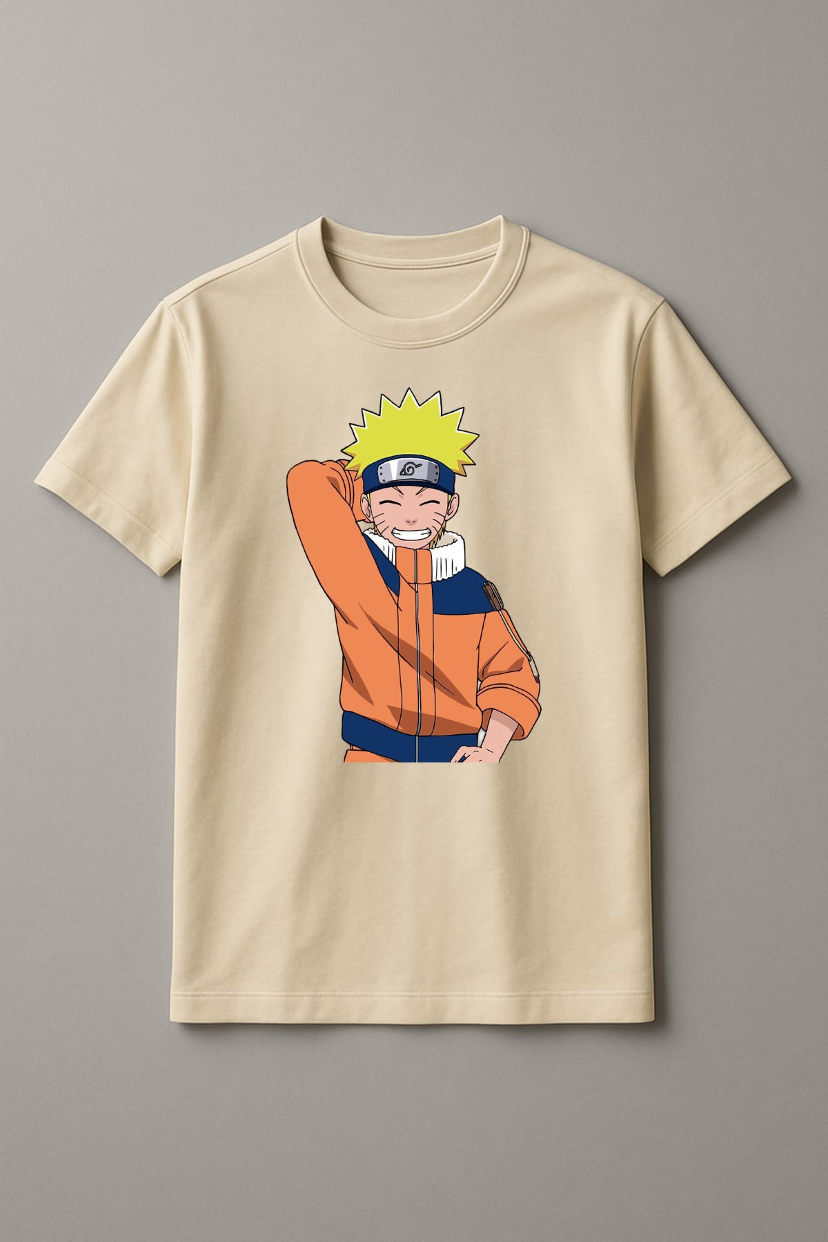 Unisex Lively Naruto Graphic Printed Round Neck Cotton T Shirt