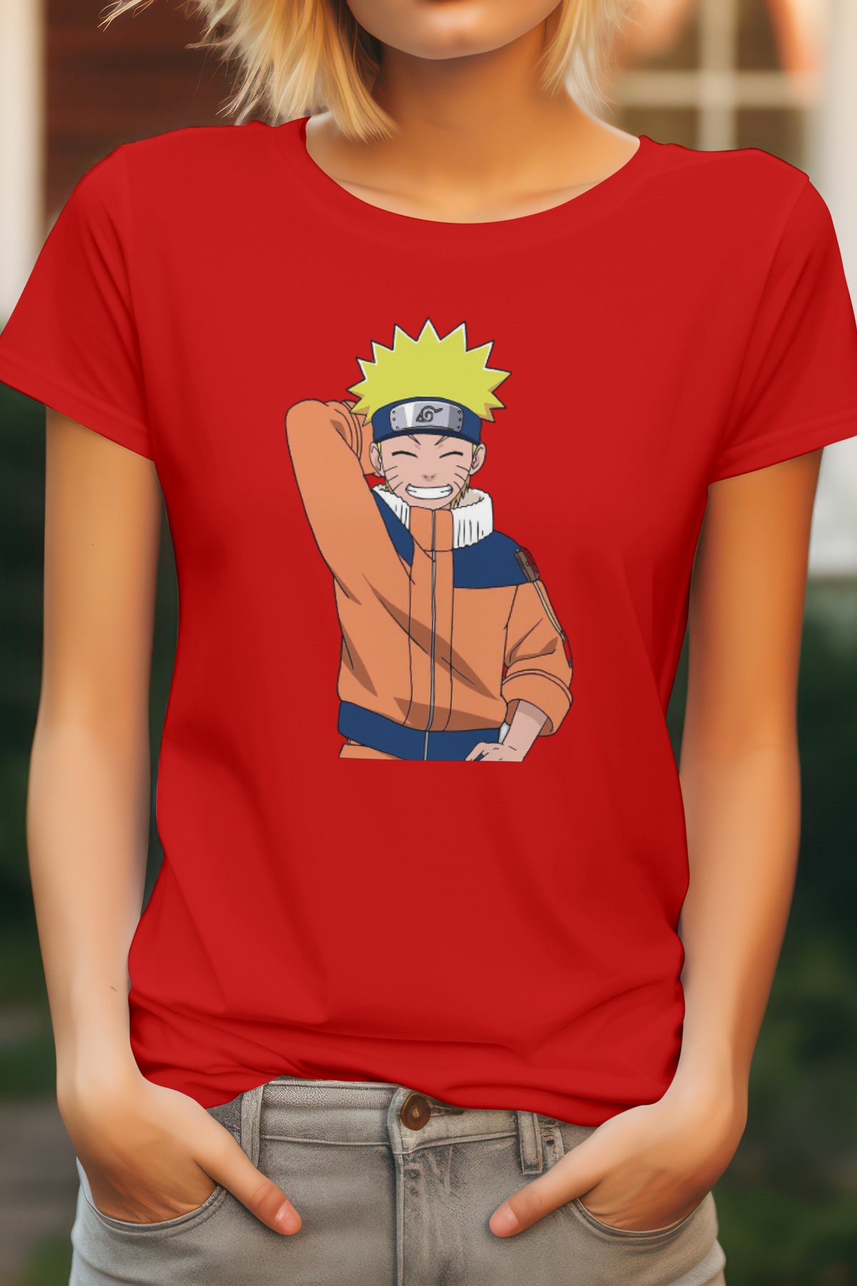 Unisex Lively Naruto Graphic Printed Round Neck Cotton T Shirt